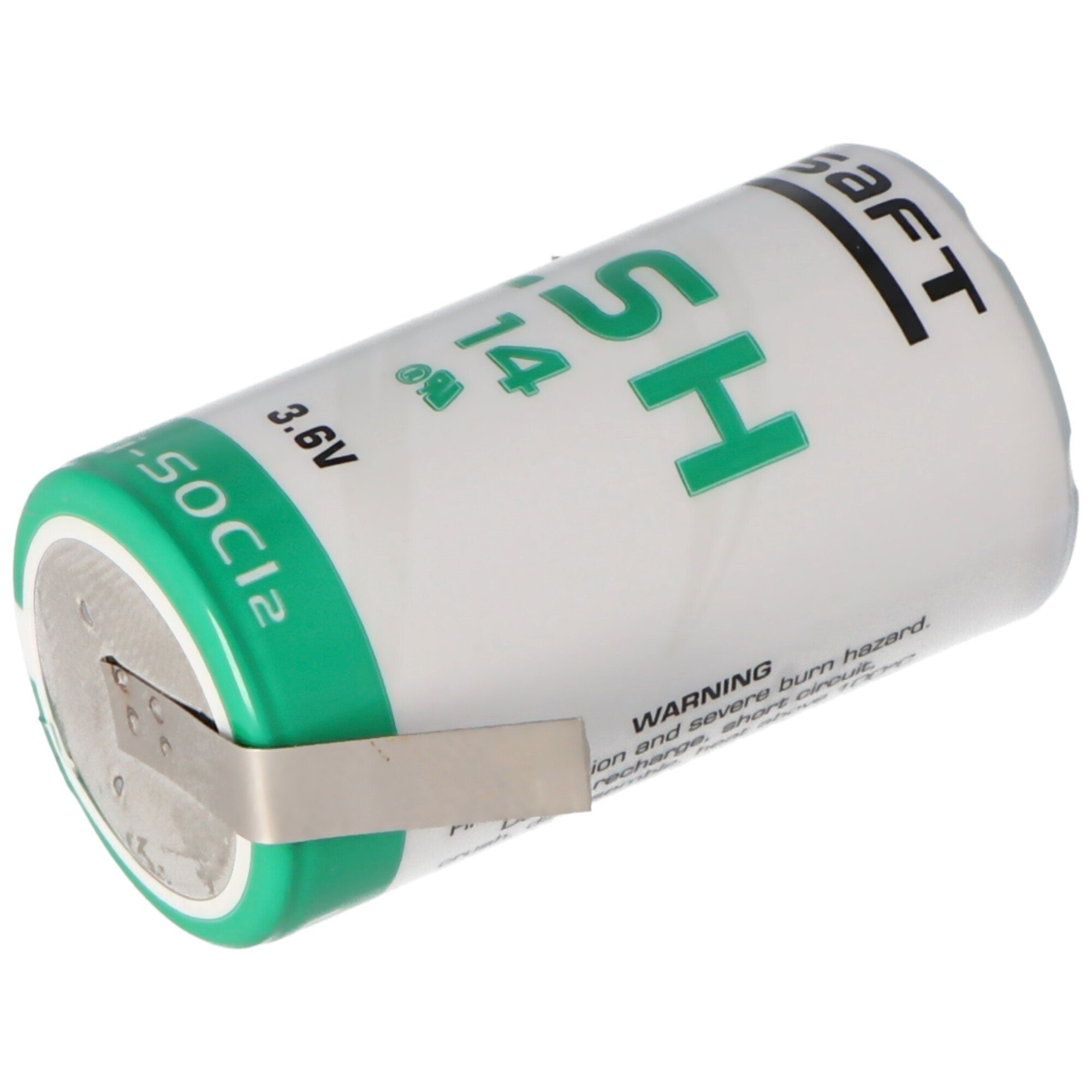 Batterie (3,6 mit Lithium Z-Form SAFT LSH14CNR 3.6V Batterie, 5500mAh in V) Saft Lötfahnen