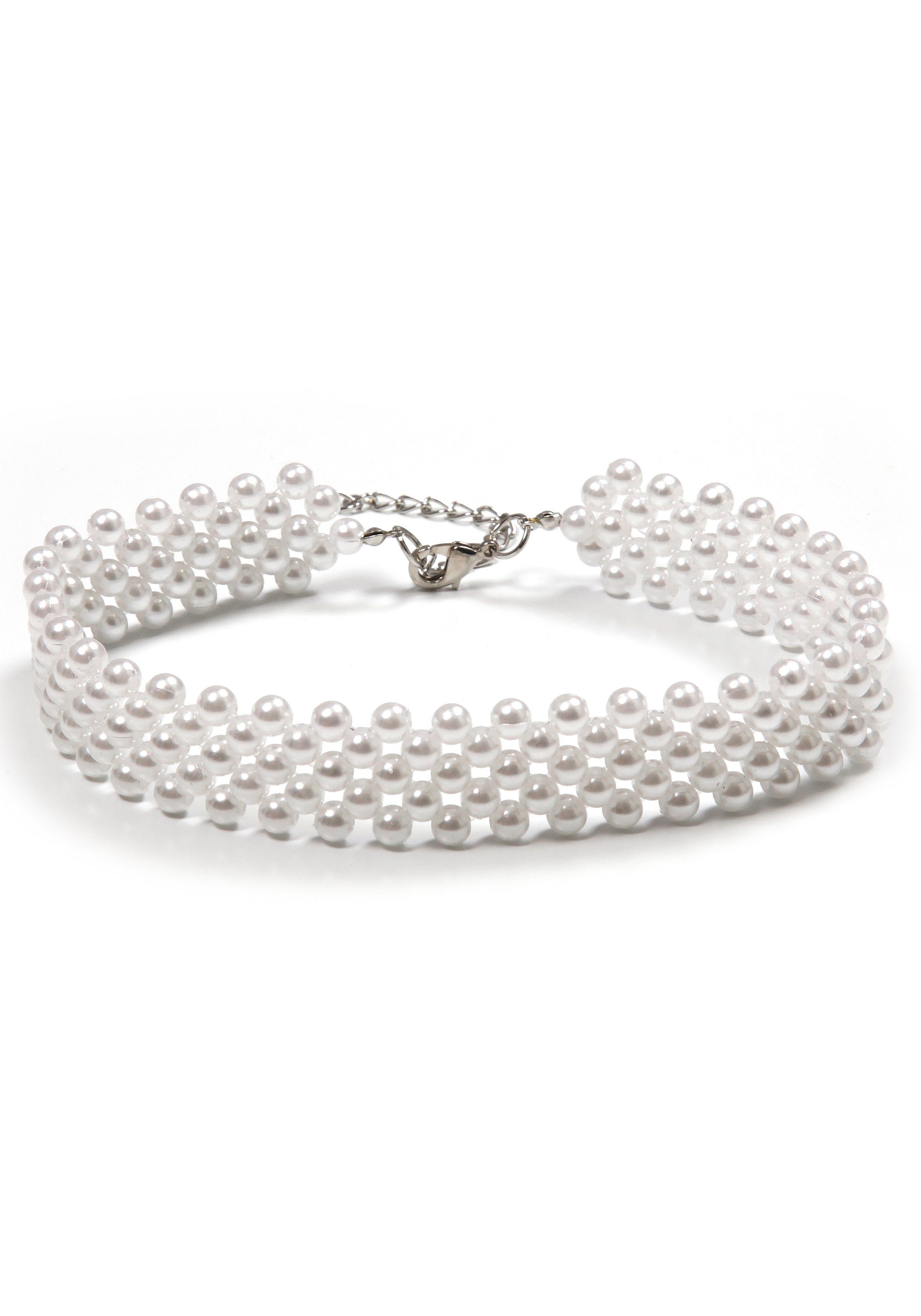 Firetti Perlenkette Choker im eleganten Look, breites Design, mit Acrylperle