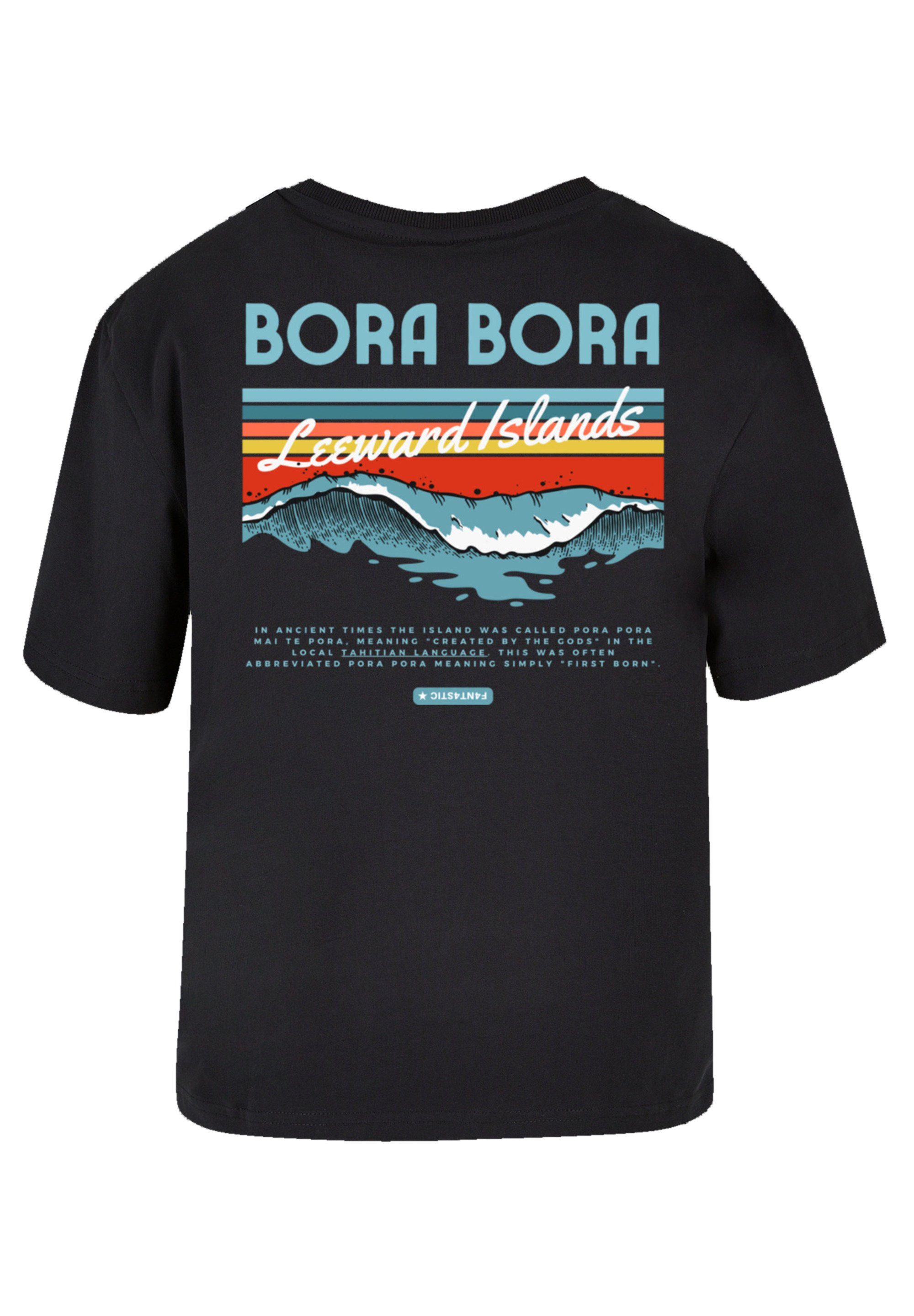 Leewards bitte T-Shirt weit F4NT4STIC Fällt kleiner Print, SIZE bestellen Bora Größe Island eine Bora aus, PLUS