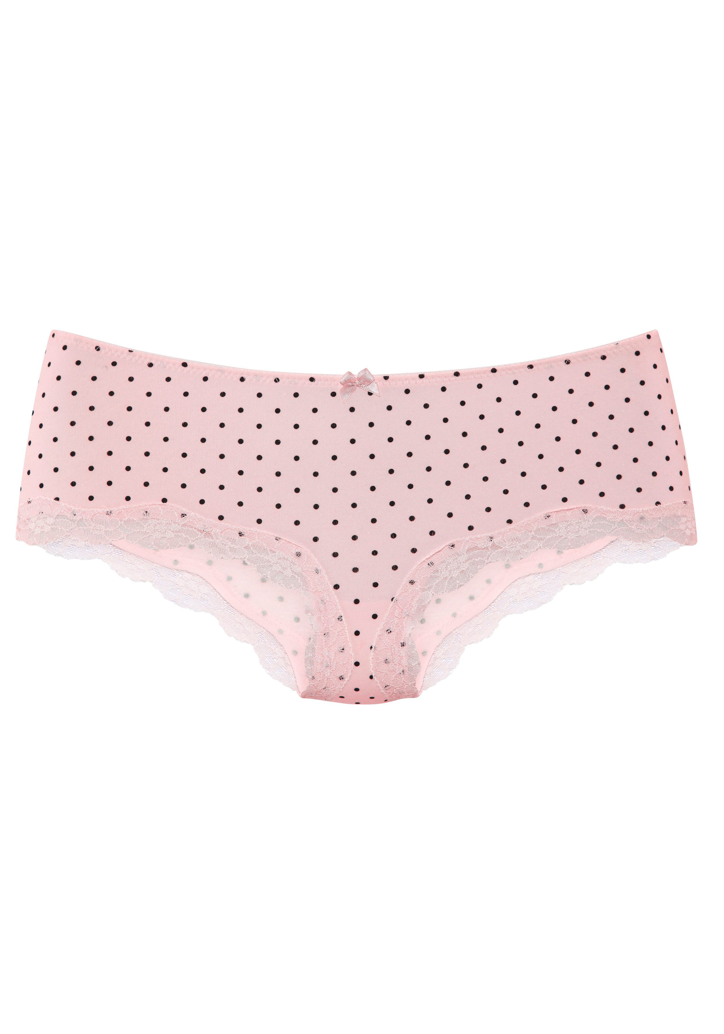 LASCANA Panty (3er-Pack) aus elastischer Baumwolle mit zarter Spitze – Bild 5 von 5