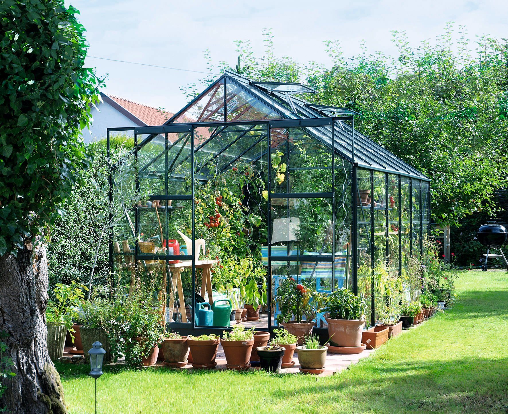 Vitavia Gewächshaus Uranus 9900, BxTxH: 254 x 378 x 246 cm, 3 mm Wandstärke, Set, mit Bewässerungskit