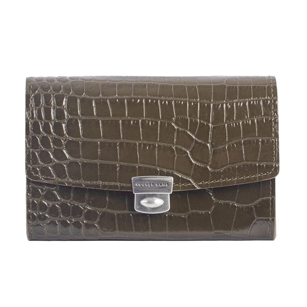 VOLKER LANG Kellnerbörse PENCE - Kleines Portemonnaie für Damen aus Leder, kompaktes Design