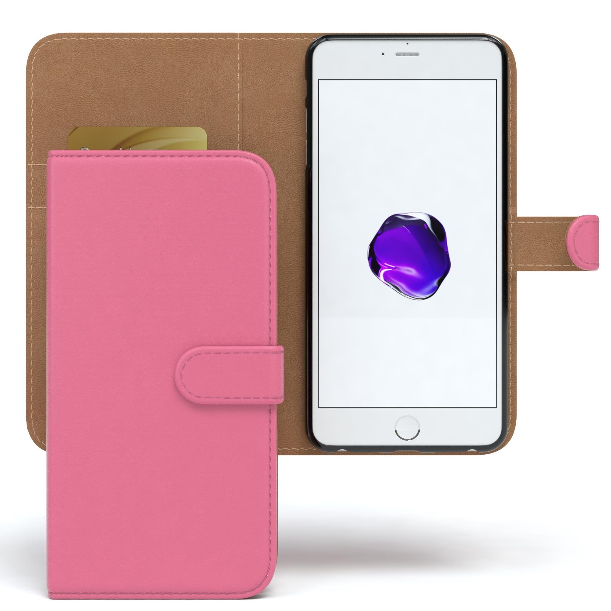 EAZY CASE Handyhülle Bookstyle Farbig für iPhone 8 Plus / iPhone 7 Plus, Schutzhülle mit Standfunktion Kartenfach Handytasche aufklappbar Etui