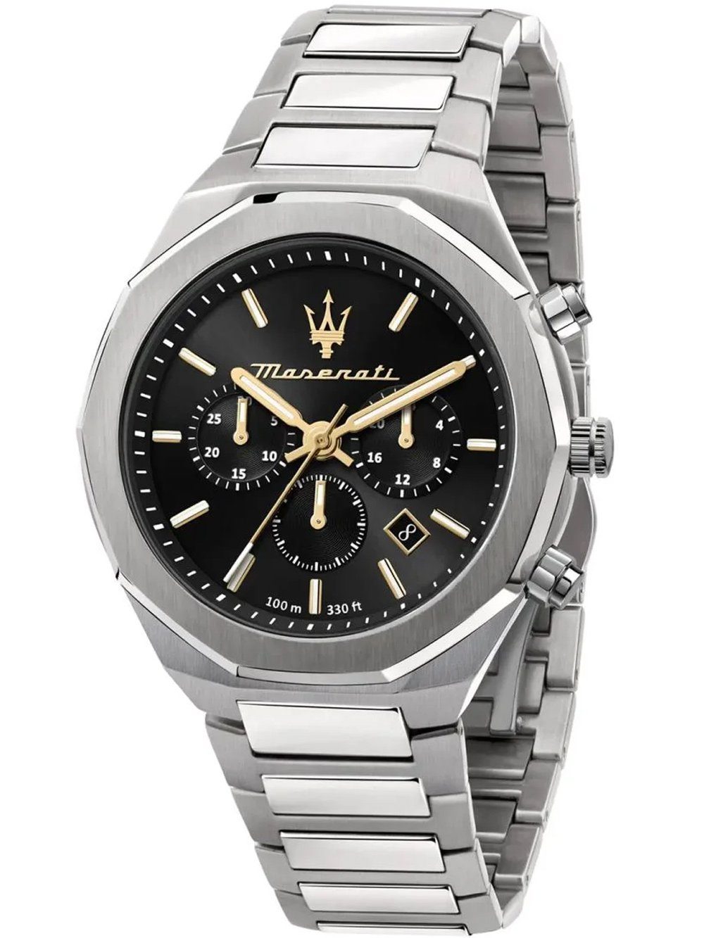 MASERATI Quarzuhr Maserati R8873642010 Stile Chronograph Herrenuhr 45mm 10ATM Maserati R8873642010 Stile Chronograph Herrenuhr 45mm 10ATM