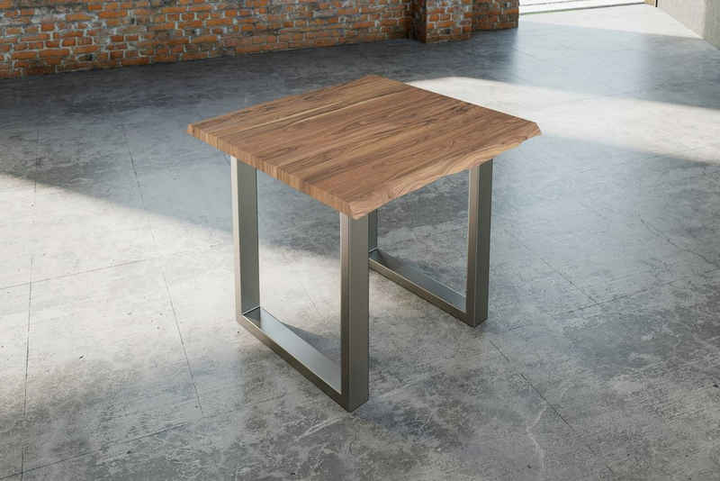 Junado® Baumkantentisch »Lauren«, Akazie Massivholz, Stärke Tischplatte 26mm, natürliche Baumkante