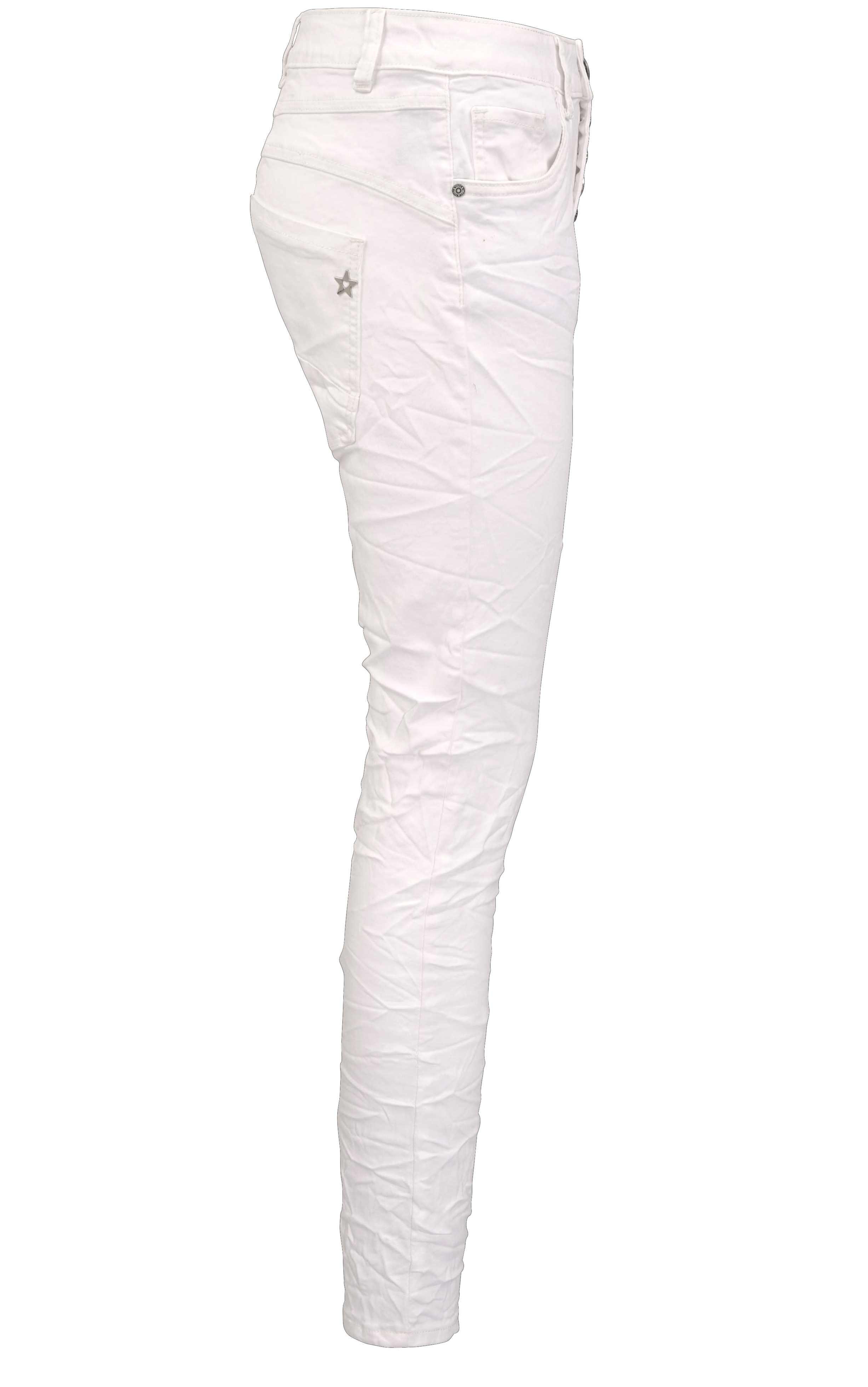 Jewelly Regular-fit-Jeans Stretch Jeans Five-Pocket im Crash-Look günstig online kaufen