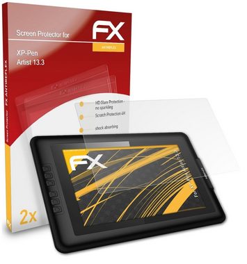 atFoliX Schutzfolie für XP-PEN Artist 13.3, (2 Folien), Entspiegelnd und stoßdämpfend