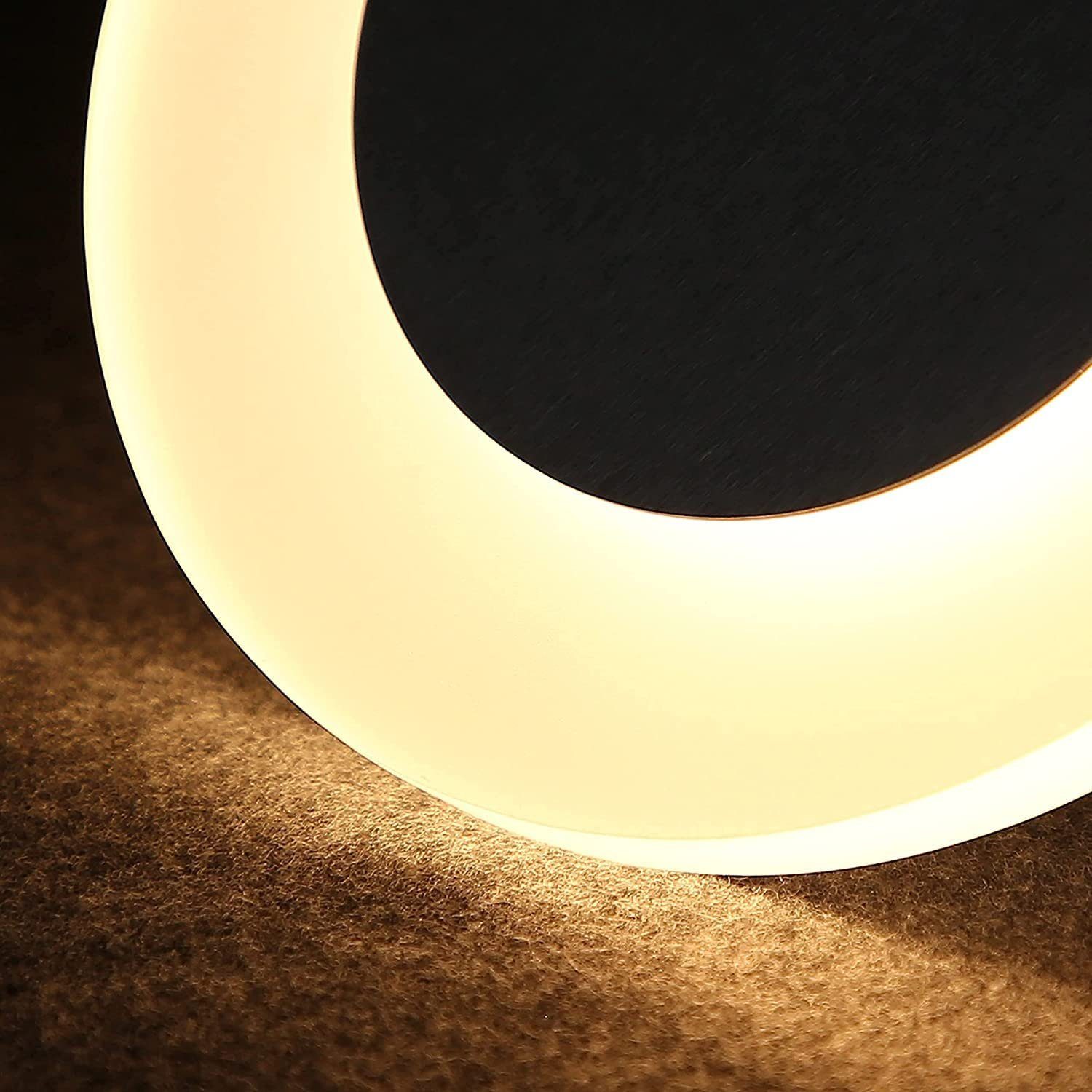 Dimmbar Moderne LED Wandleuchte Nettlife 3000K Innen rund warmweißes, ‎Nicht