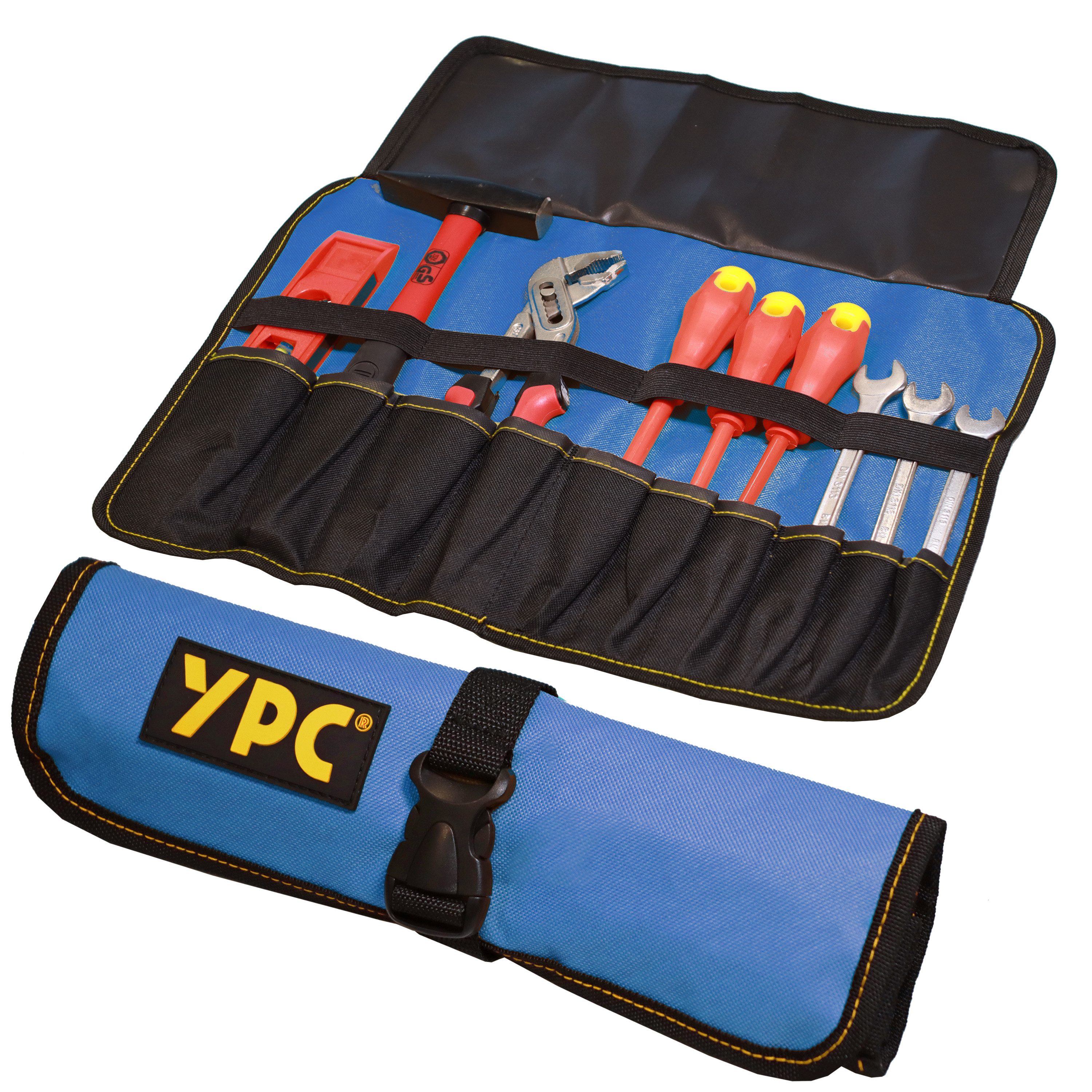 YPC Werkzeugtasche VarioRoll L, 45x32cm, 10 Steckfächer, 4 Halteschlaufen
