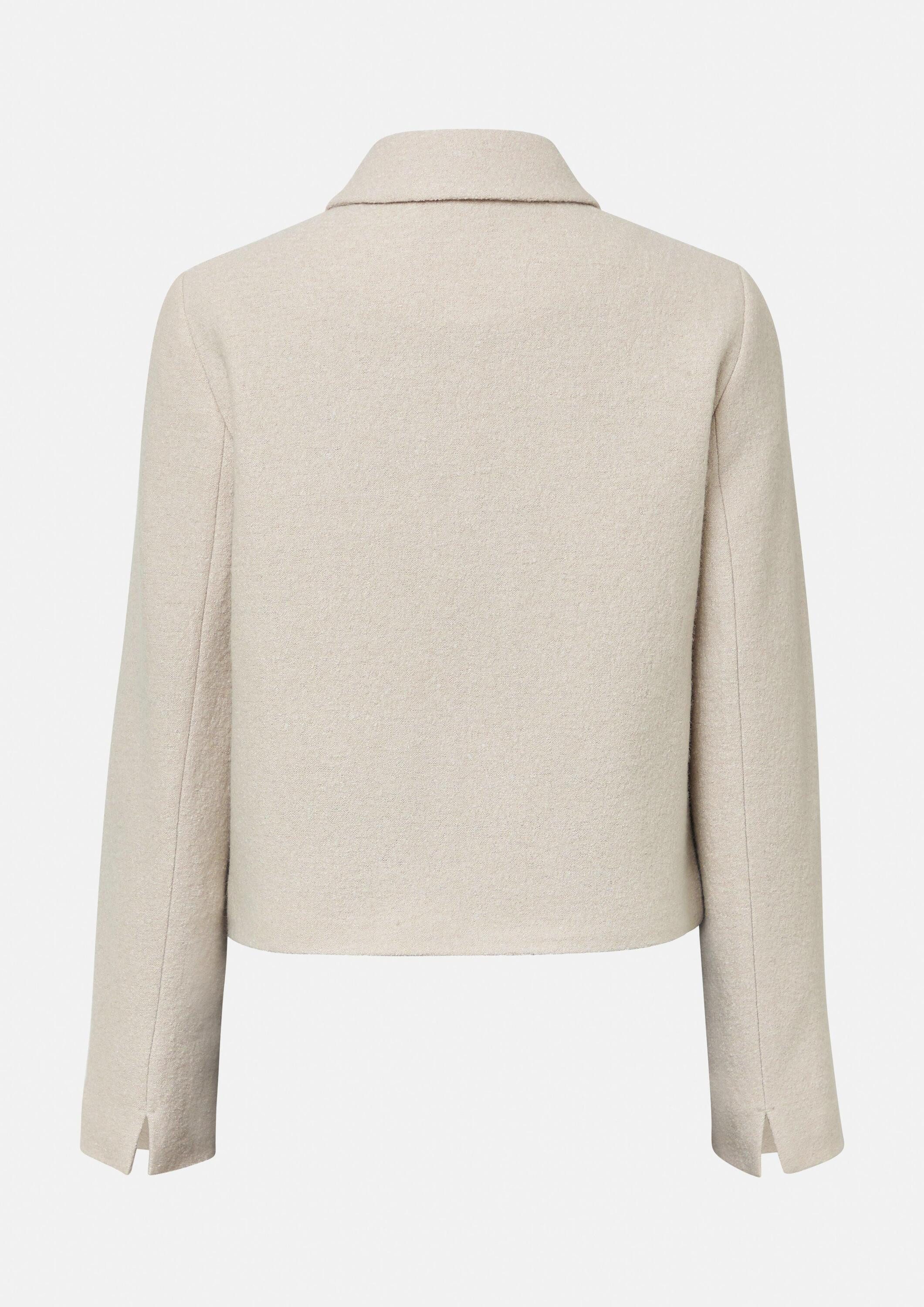 comma Funktionsjacke Indoor-Jacke Kurze Jacke aus Boiled Wool
