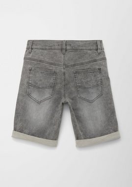 s.Oliver Jeansshorts Jeans-Bermuda Skinny Seattle / Slim Fit / Mid Rise / Skinny Leg Waschung, Destroyes