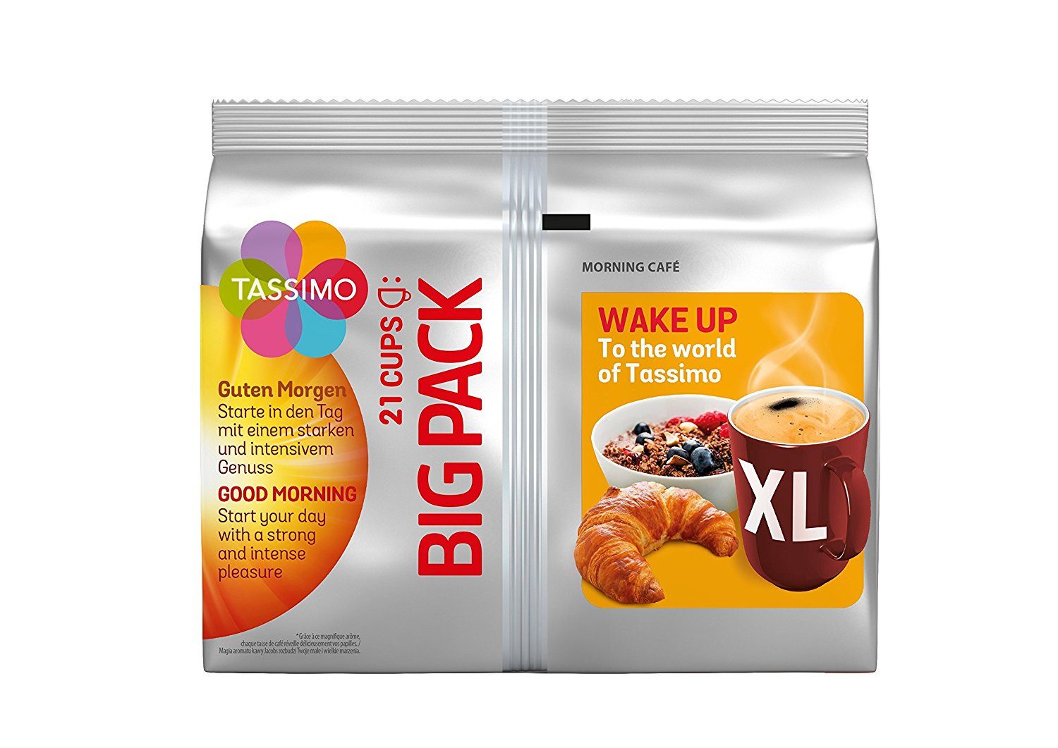 TASSIMO Kaffee T DISC Vielfaltspaket XL 5 Sorten Morning Café Mild Crema Intenso, 713 g, (Packung, 5er Pack)