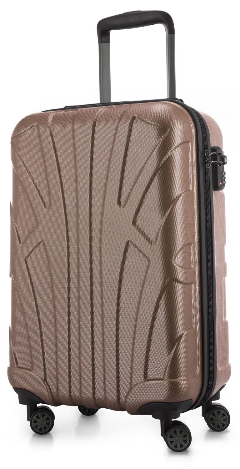 Suitline Handgepäckkoffer S1, 4 Rollen, Trolley 55x35x20 cm Bordgepäck Koffer Doppelrollen 34 L