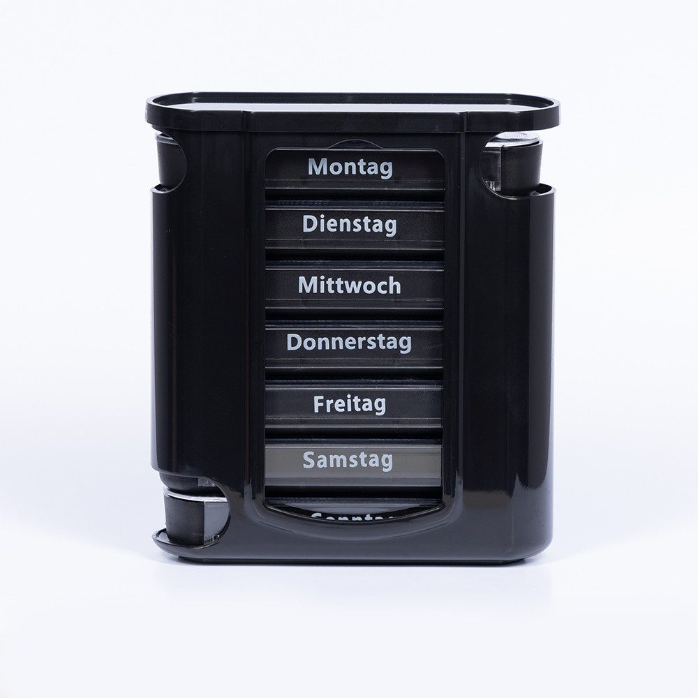 laro Pillendose Tablettenbox Farbauswahl 7 Tage – 4 Fächer – 2/6/12/24/48/96 Stück (2 St)