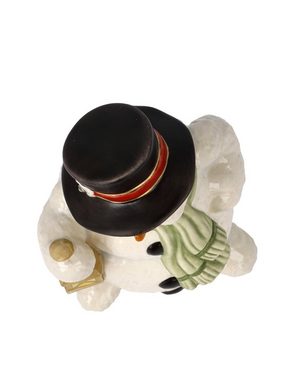 Goebel Schneemann Figur Schneemann mit Laterne „Heller Winterabend", mit Swarovski® Kristall