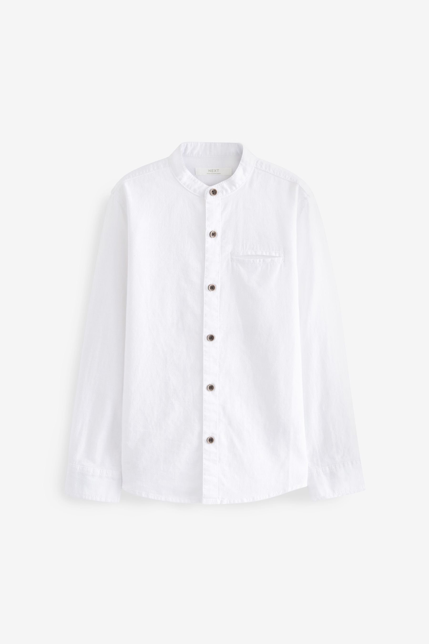 Next Langarmhemd Grandad-Hemd mit langen Ärmeln günstig online kaufen