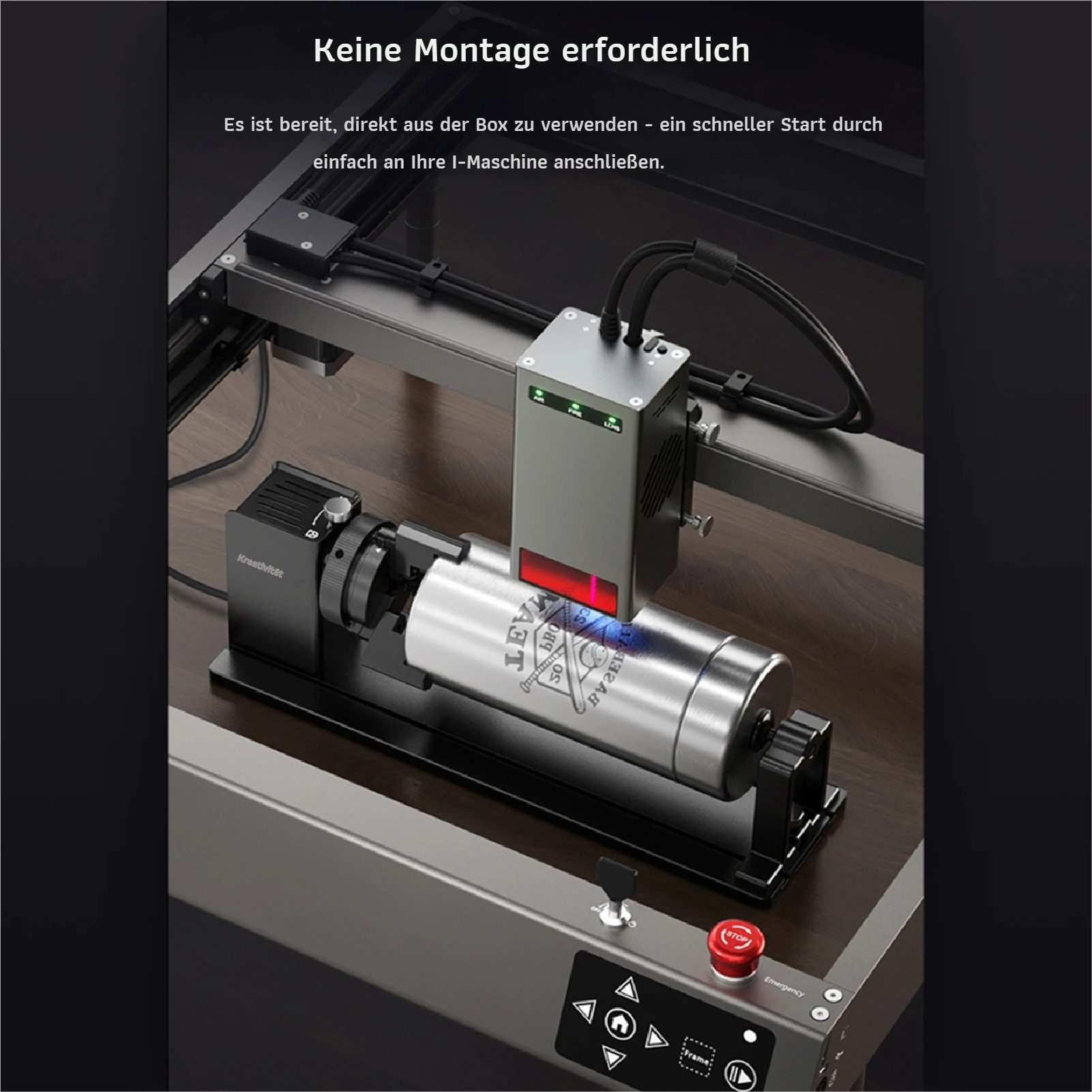 GARRYFIZH Rotationslaser Laser-Rotationswalze Y-Achsen-Rotationswalze Rotationssatz, Verstellbares Drehfutter Breite Kompatibilität