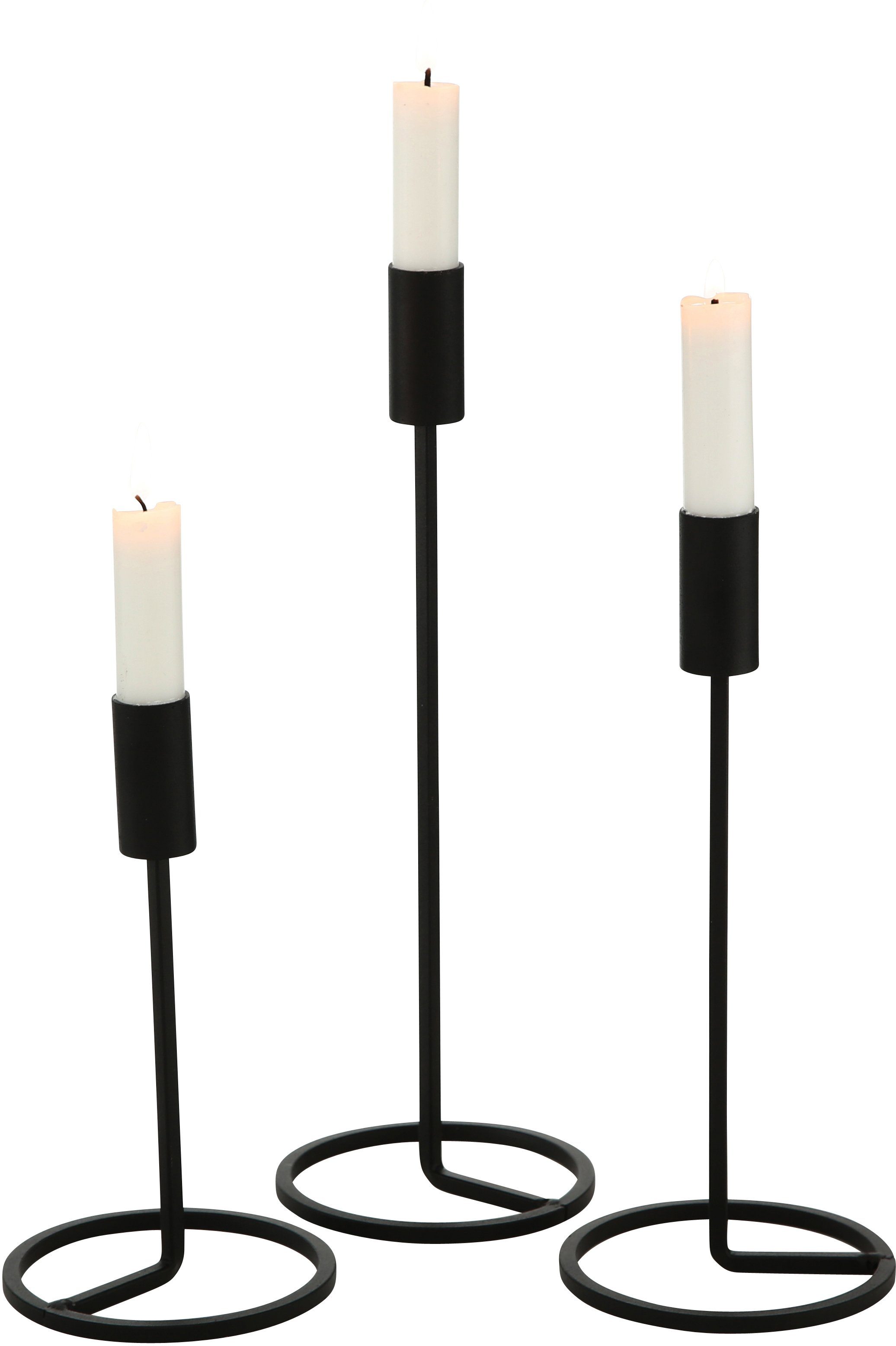 BOLTZE Kerzenleuchter Fio (Set, 3 St), aus Eisen | Kerzenständer