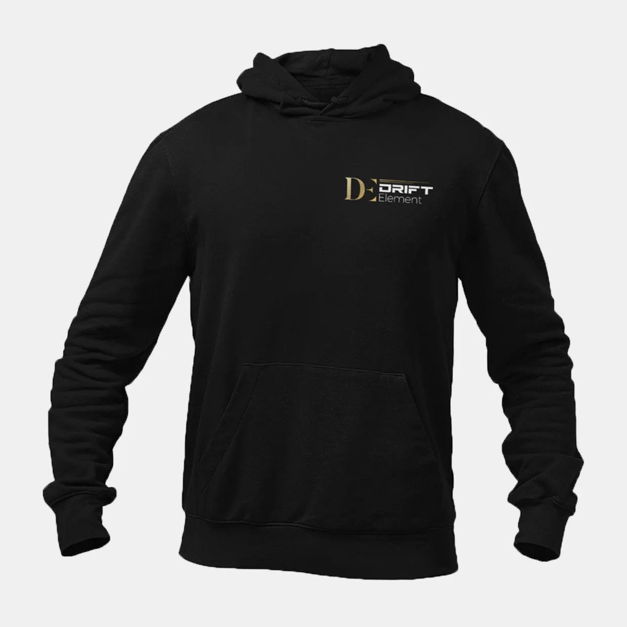 DRIFTELEMENT Hoodie Langarm, Sweatshirt mit Rundhals und Kapuze, Baumwollmischung