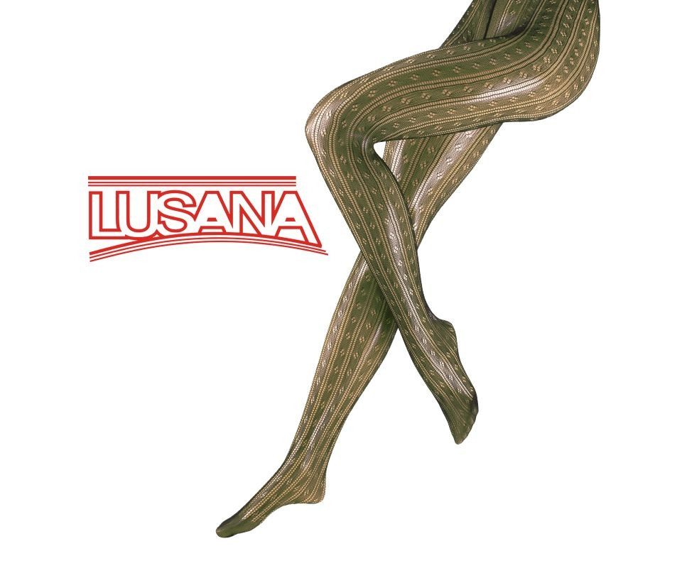 Lusana Strumpfhose Fashion-Strumpfhose "Jasmin" - olive günstig online kaufen