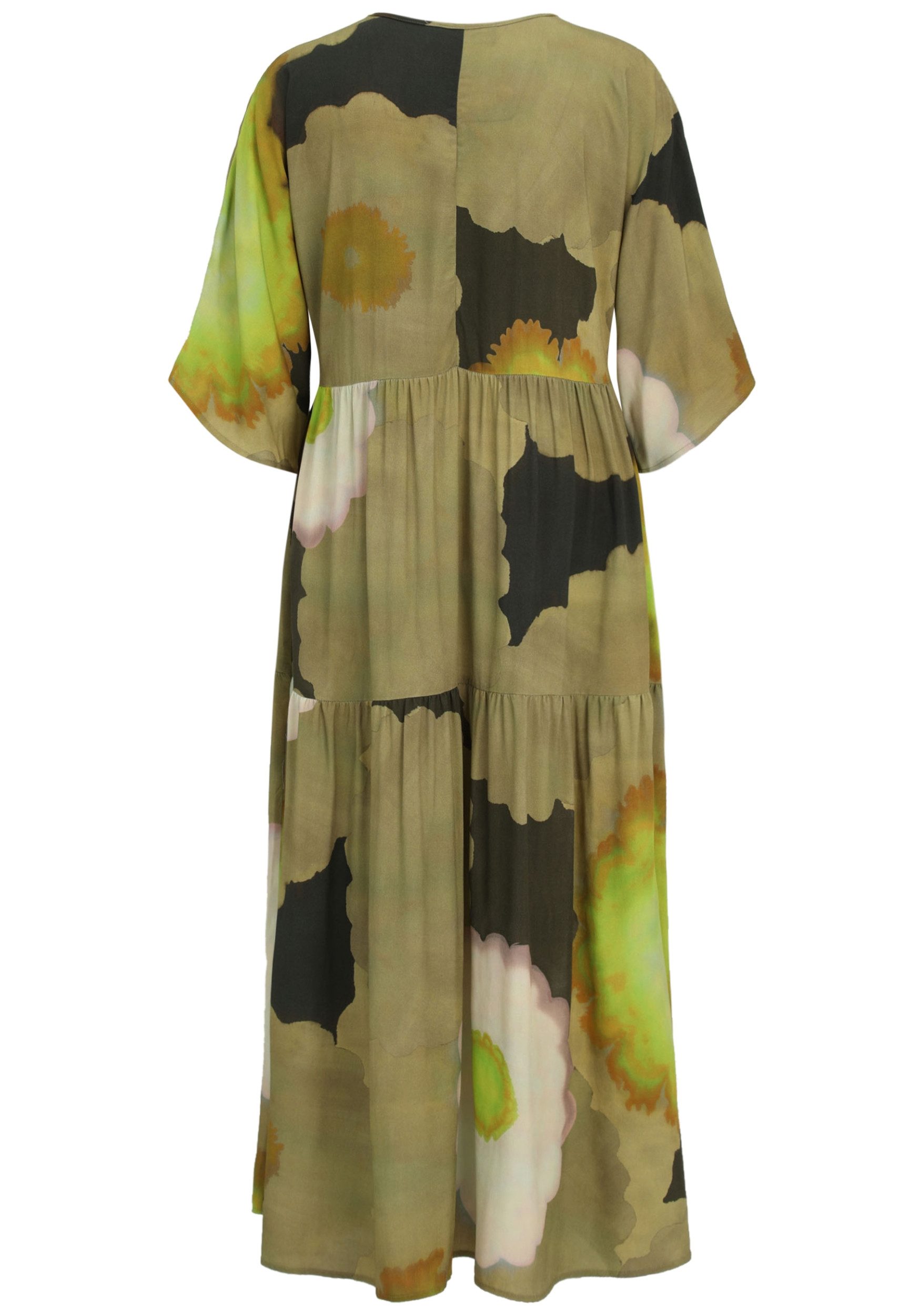 Doris Streich Abendkleid Kleid gewebt, Khaki