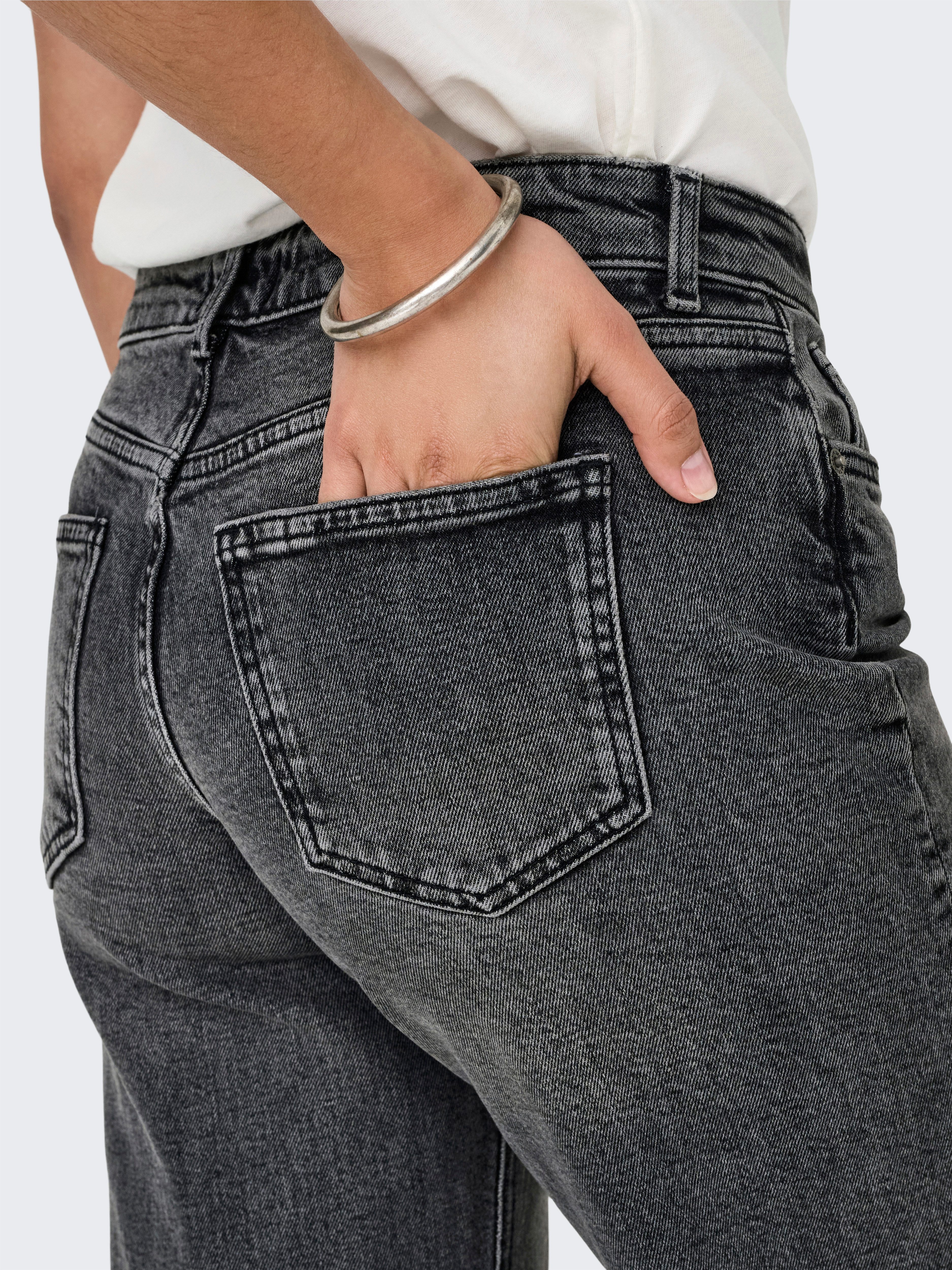 ONLY Low-rise-Jeans ONLJUICY LW WIDE DNM DOT890 NOOS Baumwollmischung