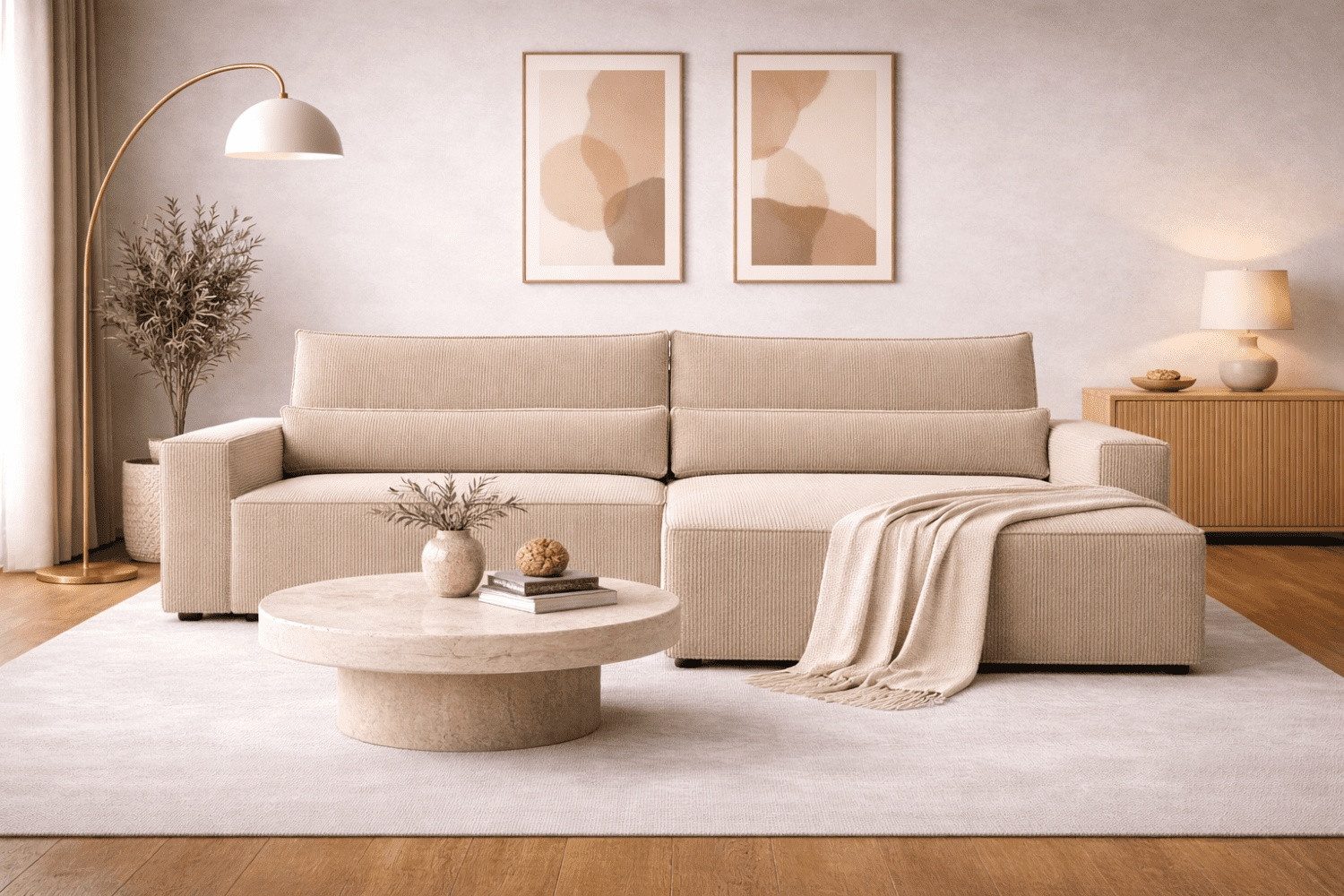 Myhomelando Ecksofa Brazilia, mit Schlaffunktion, Bettkasten, beidseitig montierbar