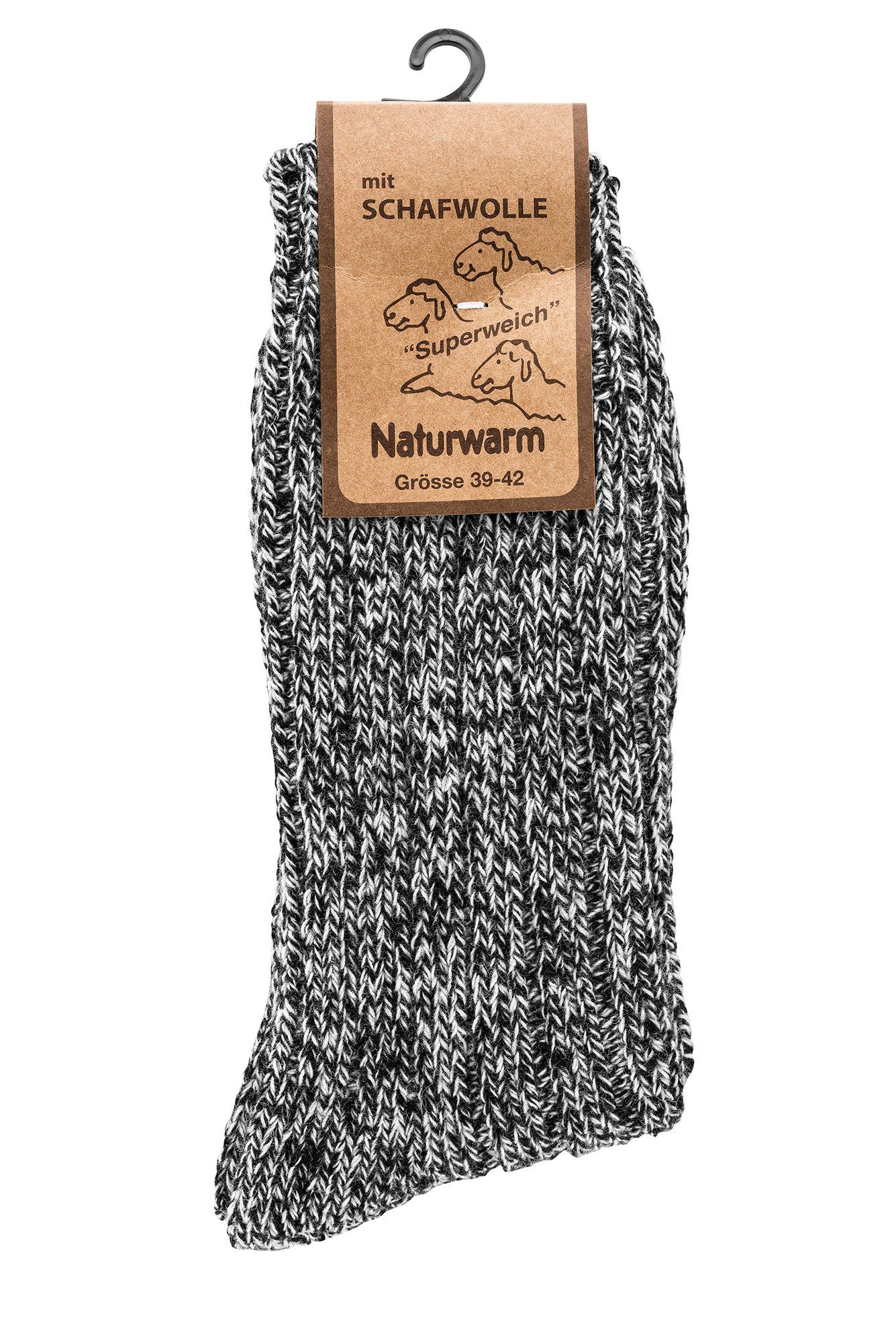 Wowerat Norwegersocken 3 Paar Norwegersocke, farbig, superwarm mit Schafwolle, Damen & Herren – Bild 5 von 5