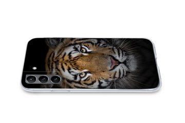 MuchoWow Handyhülle Tiger - Wildtiere - Porträt - Schwarz - Tiere, Phone Case, Handyhülle Samsung Galaxy S21, Silikon, Schutzhülle