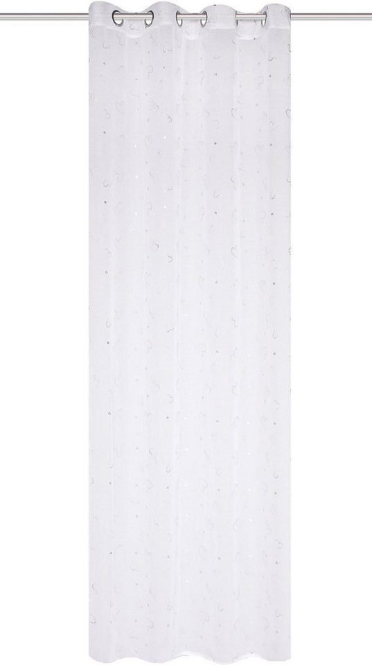 Vorhang AMOUR, HOME WOHNIDEEN, Ösen (1 St), transparent, Voile, Ösenschal  bedruckt