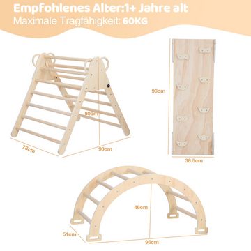 Randaco Klettergerüst Kletterdreieck Klettergerüst Indoor für Kinder aus Holz