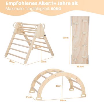 Randaco Klettergerüst Kletterdreieck Kletterdreieck Indoor aus Holz für Kinder