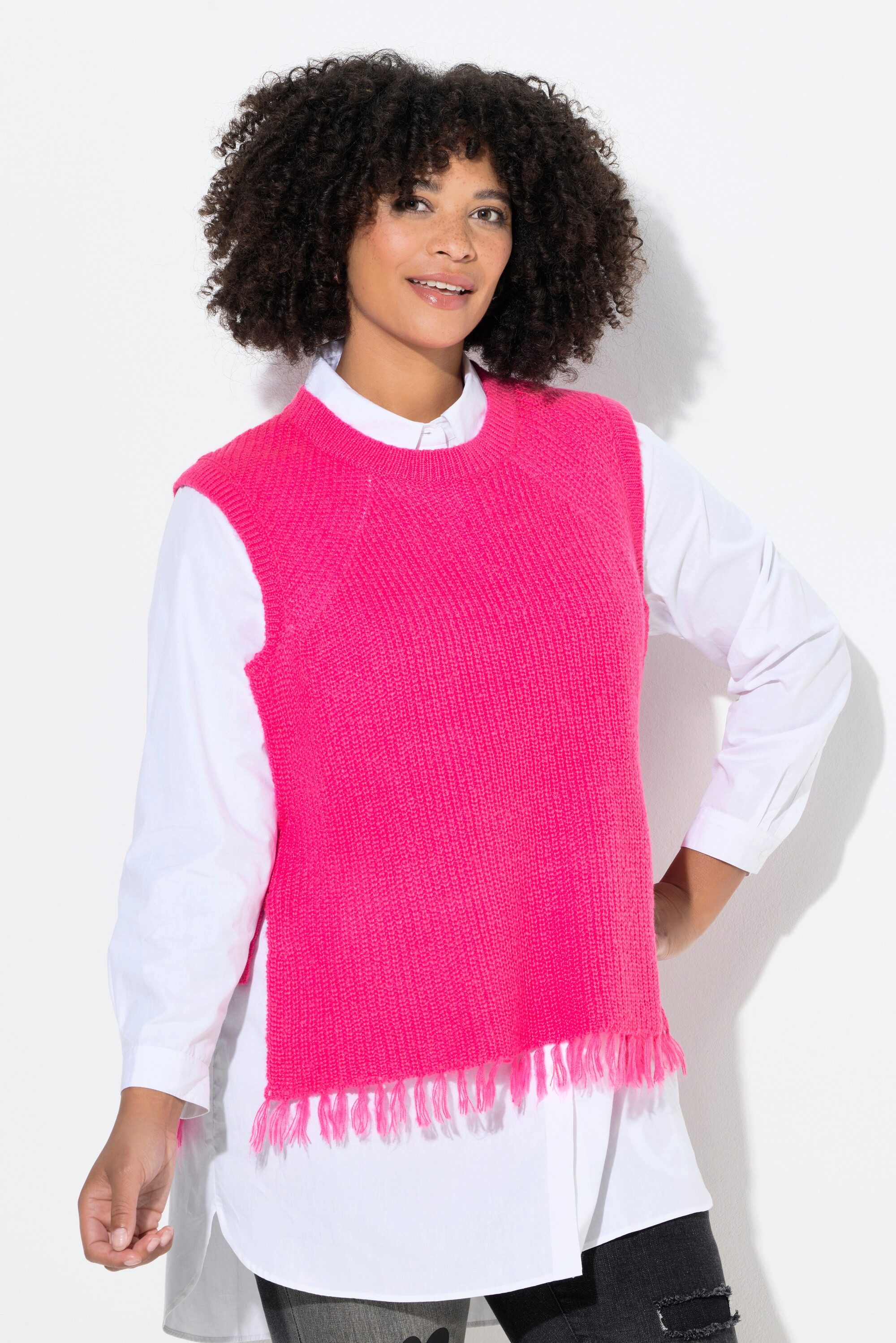 Angel of Style Pullunder Pullunder bequeme Passform seitlich mit Bindeband