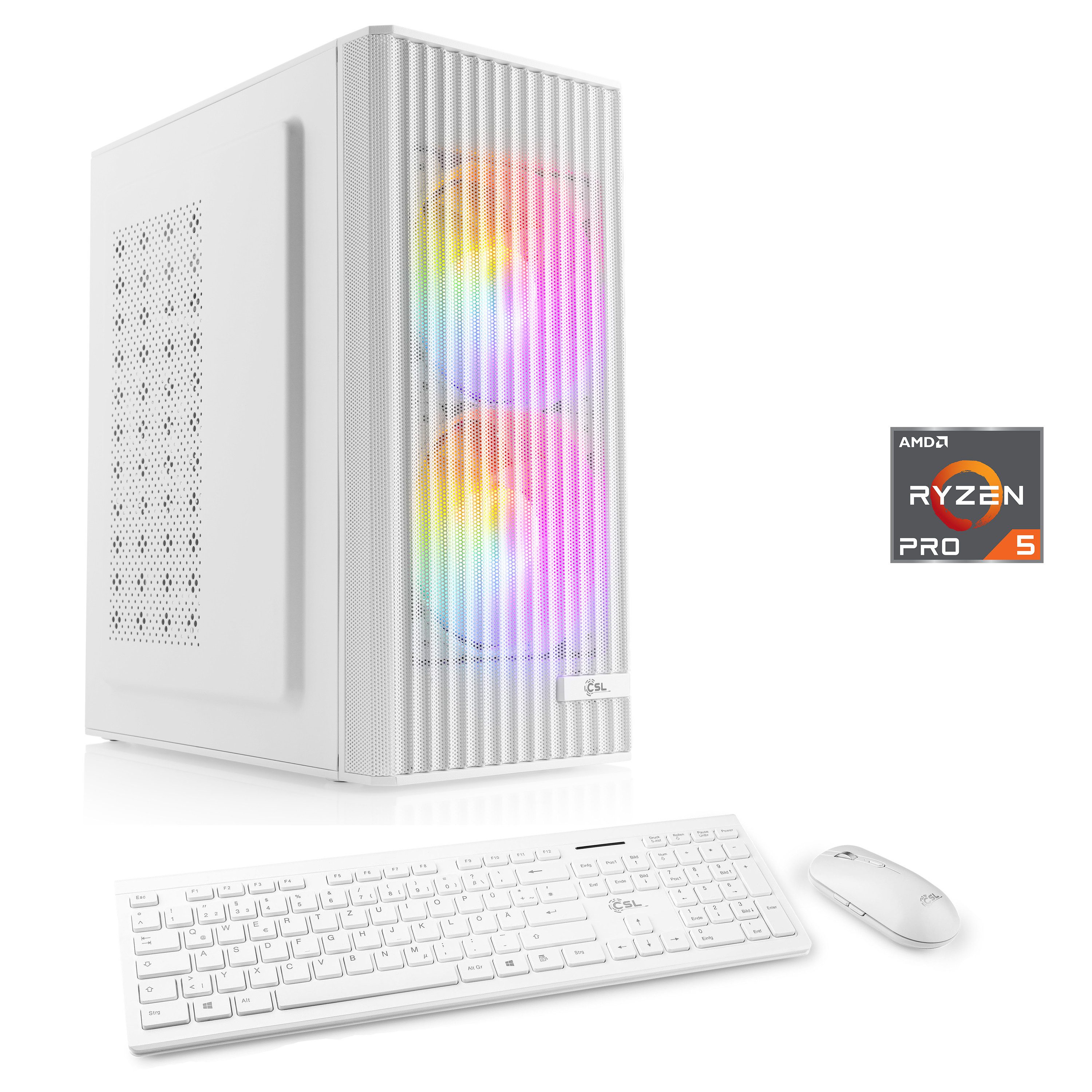 CSL Spectrum V24584 PC (AMD Ryzen 5 Pro 5655G, 64 GB RAM, 4000 GB SSD, Luftkühlung)