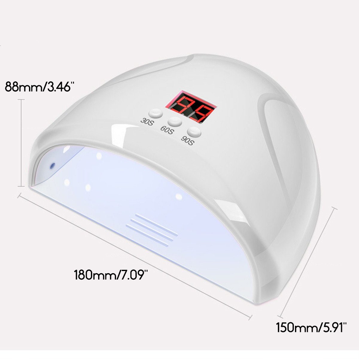Timer 200W Nageltrockner Lichthärtungsgerät, LED mit UV Insma Lampe 3 Nagel