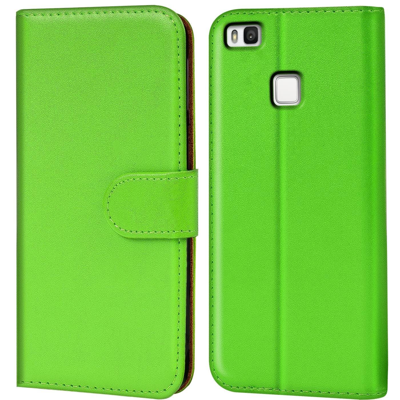 CoolGadget Handyhülle Wallet Klapp Tasche Book Case für Huawei P9 Lite 5,2 Zoll, Hülle Klapphülle Flip Cover Etui Schutzhülle