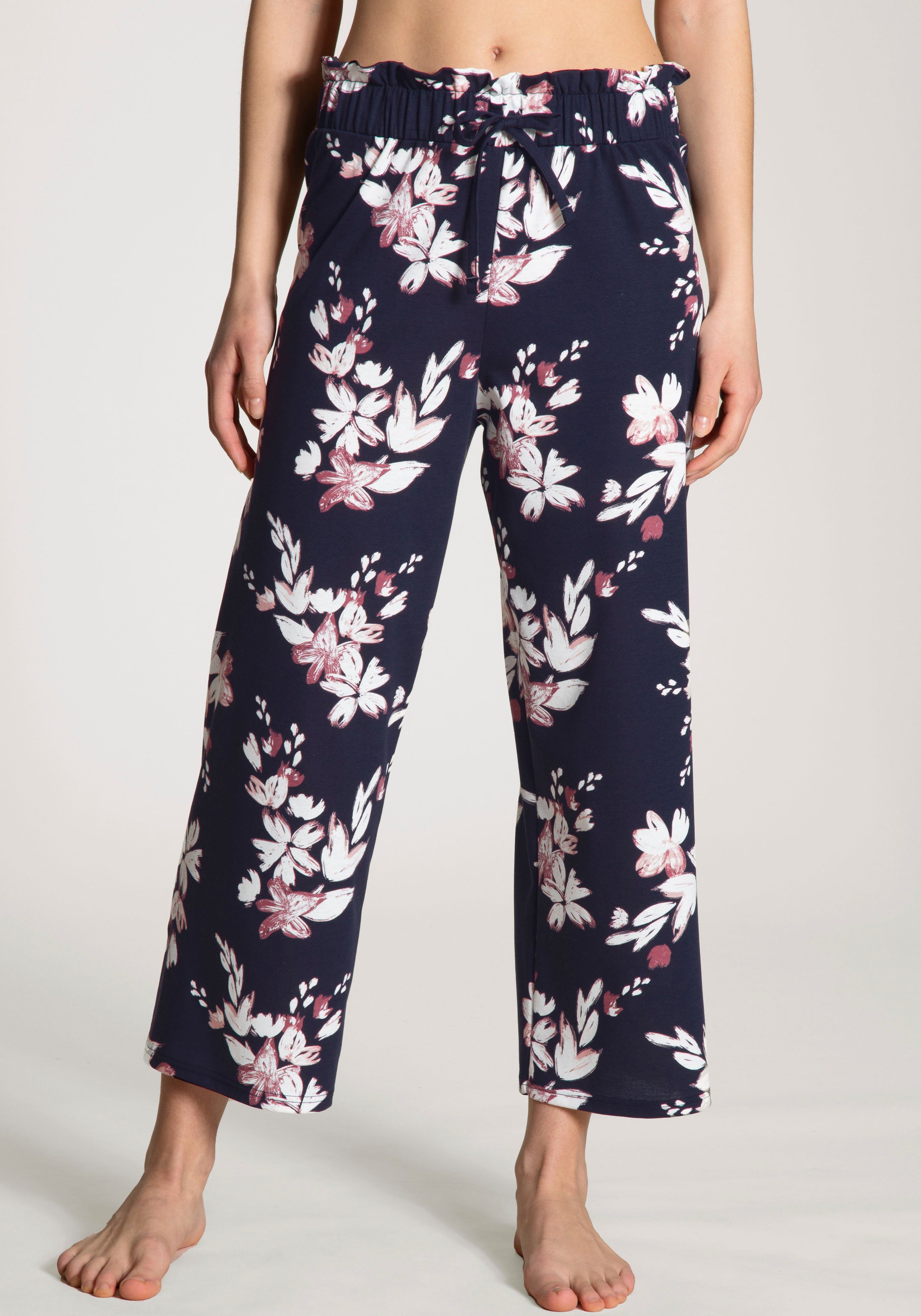 CALIDA 7/8-Hose Favourites Dreams Culotte-Style Muster, Interlock-Qualität, florales