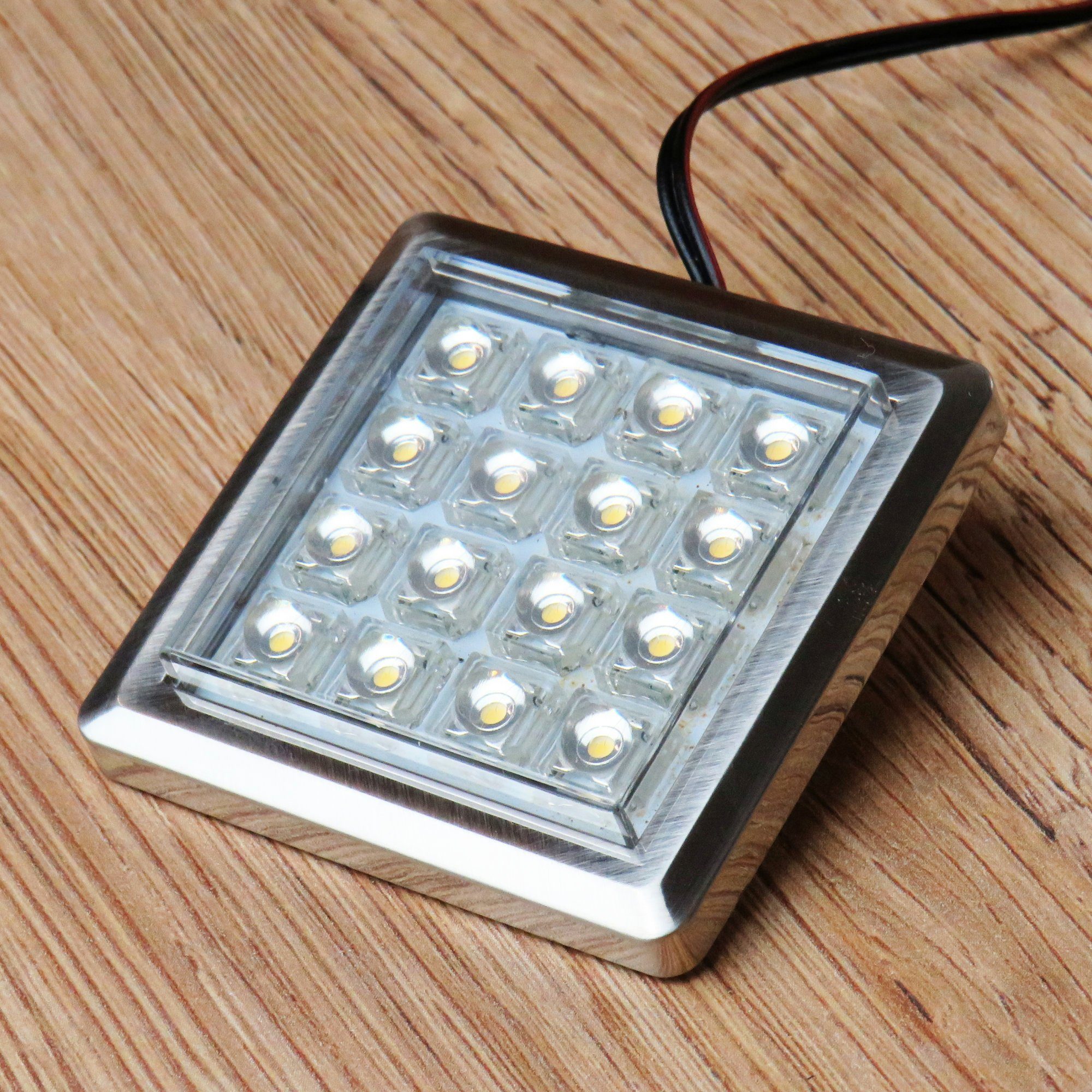 kalb LED Unterbauleuchte kalb LED Vitrinenbeleuchtung Aufbauleuchte  Einbauspot Einbaustrahler Unterbauleuchte, Schalter im Anschlusskabel,  warmweiß