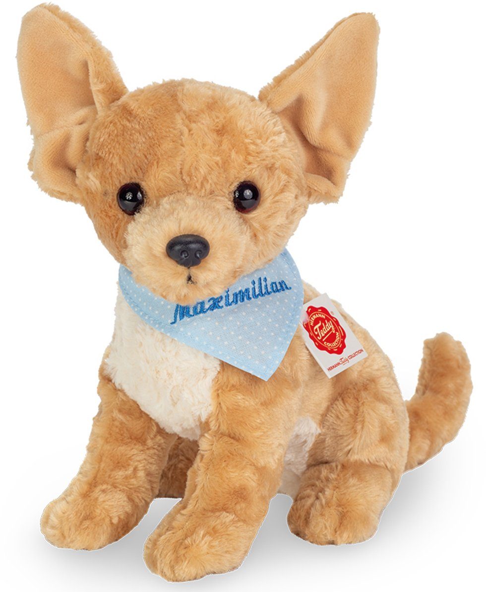 Image of Teddy Hermann® Kuscheltier »Chihuahua mit blauem Halstuch, 27 cm«, mit individueller Bestickung