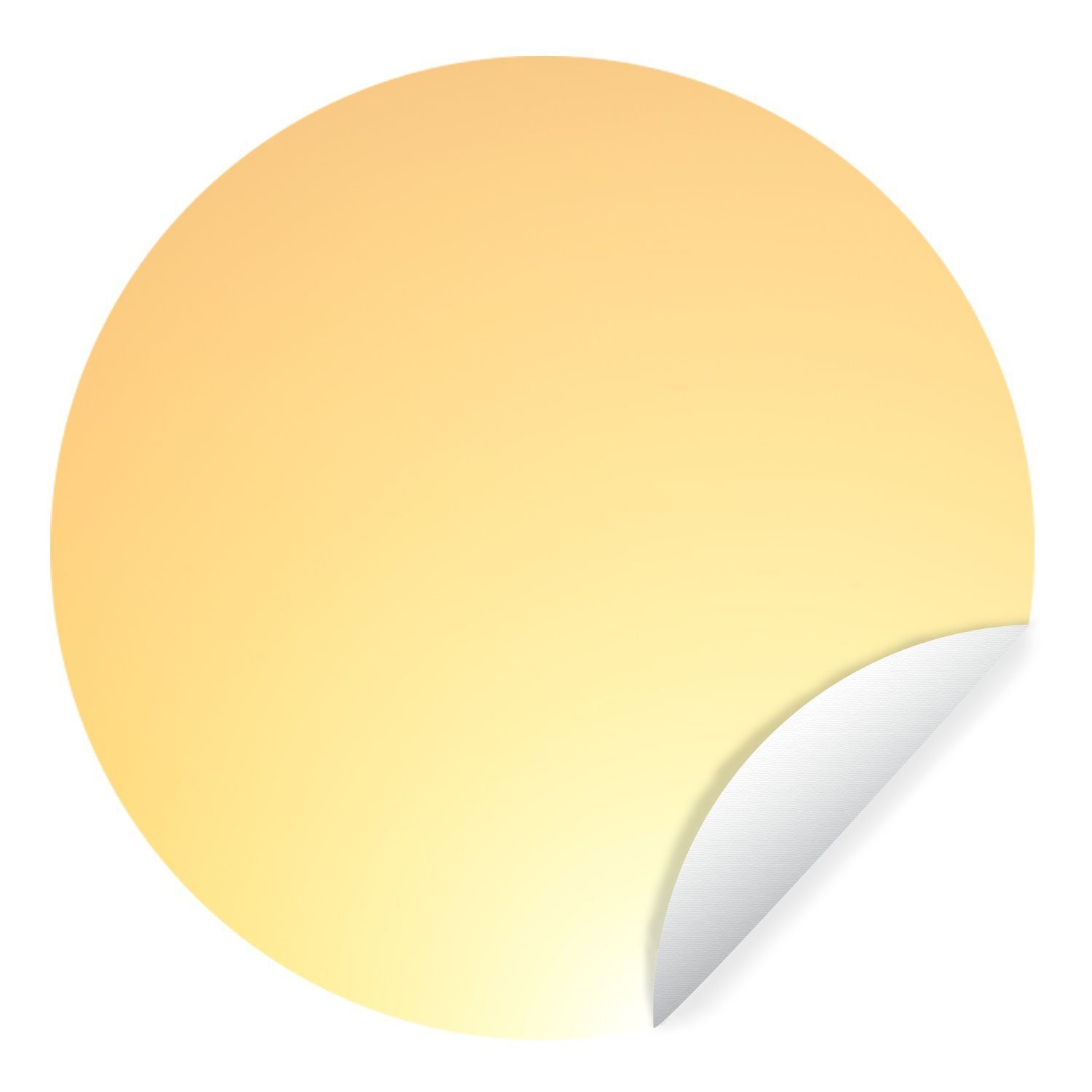 MuchoWow Wandsticker Sonne mit gelbem Schimmer (1 St), Tapetenkreis für Kinderzimmer, Tapetenaufkleber, Rund, Wohnzimmer