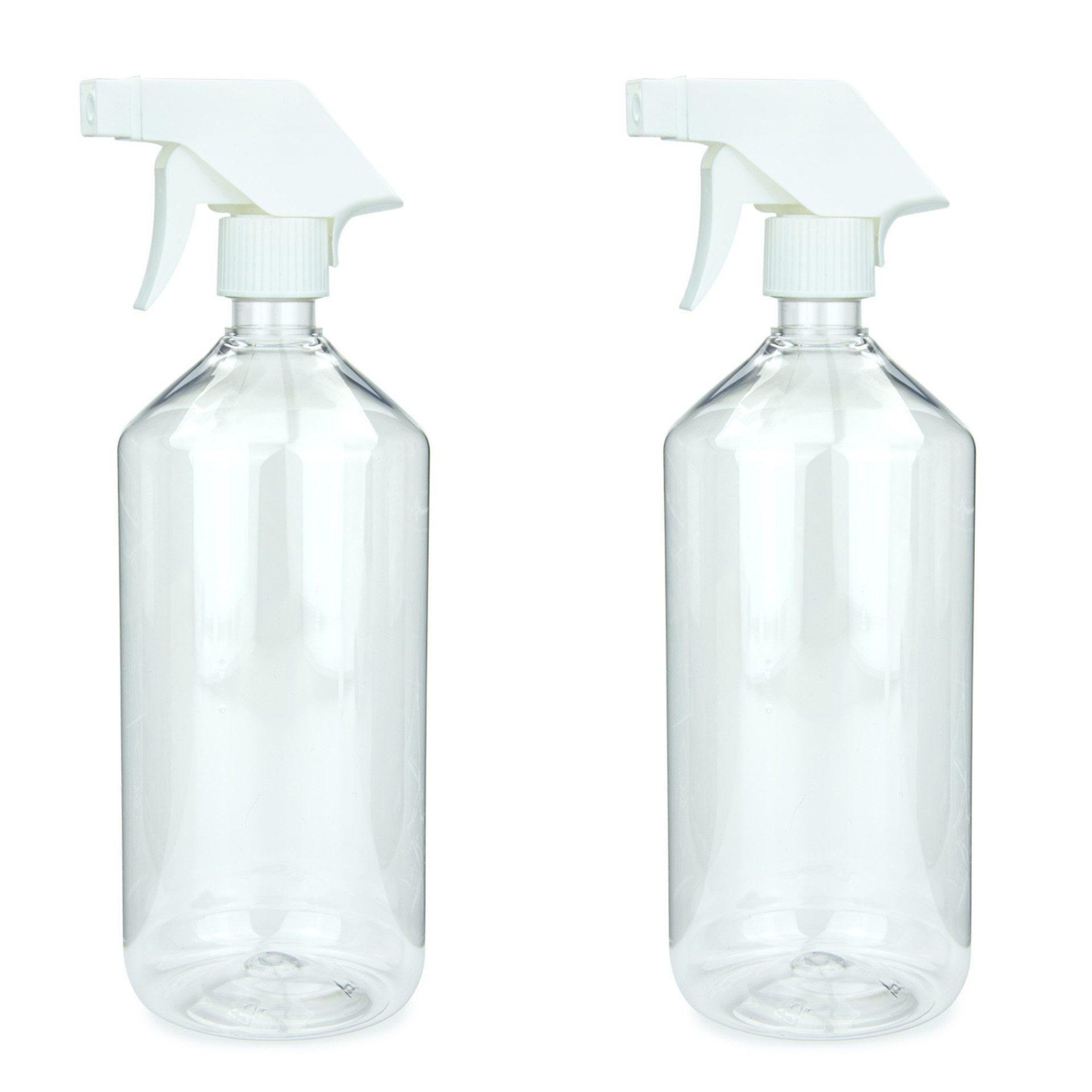 mikken Sprühflasche Plastikflasche mit Sprühpistole 1 Liter PET Flasche mit Trigger, (2-tlg., 2er, 4er, 6er oder 10er Set), auch für ölige Substanzen geeignet, made in Europe