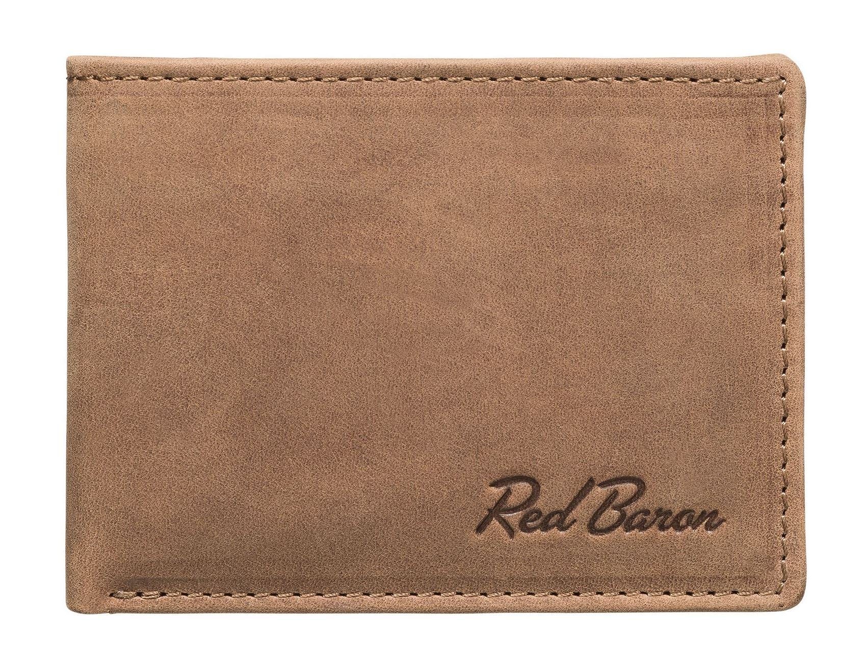 Red Baron Geldbörse RB-WT-001-05, 1-fach klappbar, Kreditkartenfächer, Münzfach mit Druckknopf