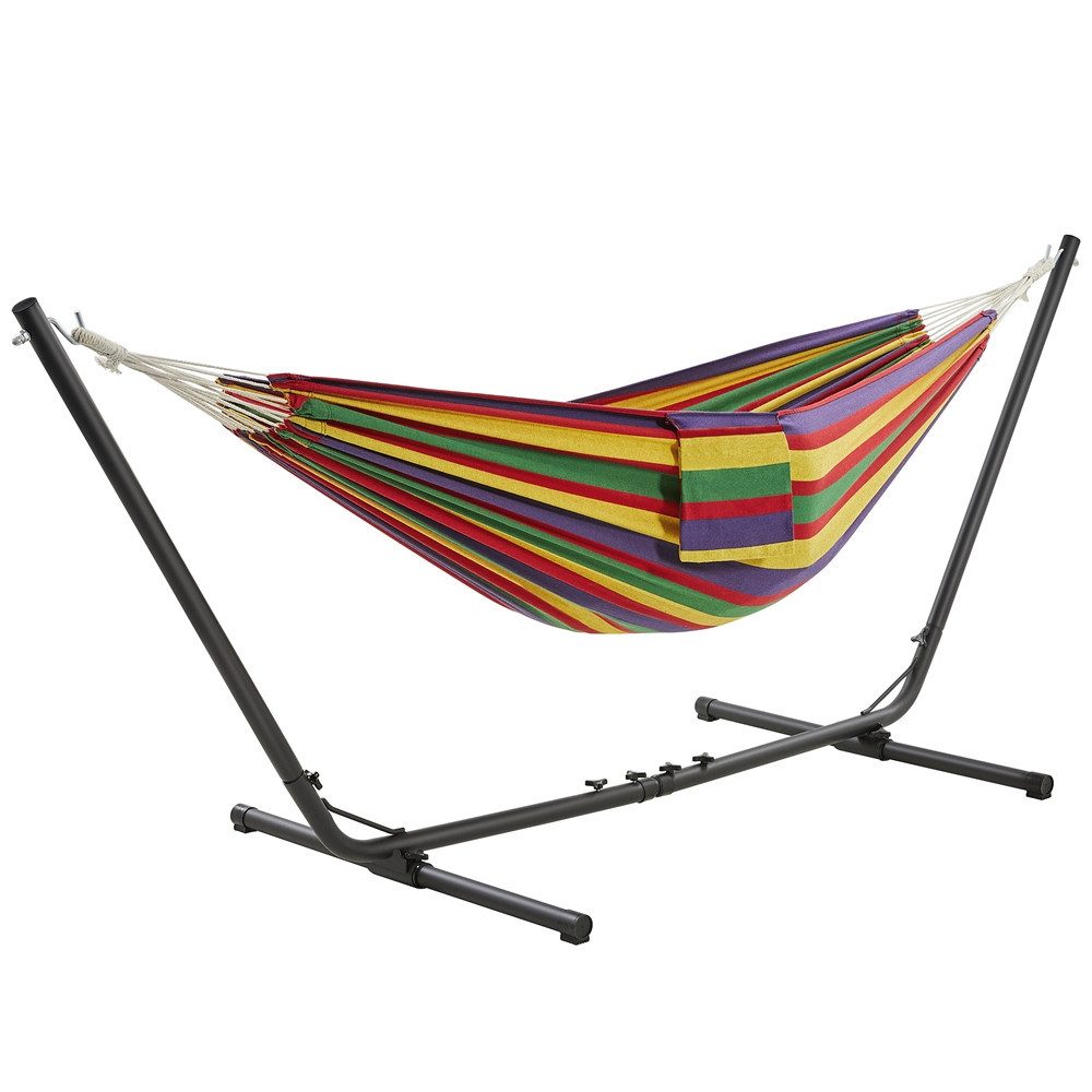 Yaheetech Hängematte, Hängemattengestell mit Tragetasche, bis 205 kg Belastbar