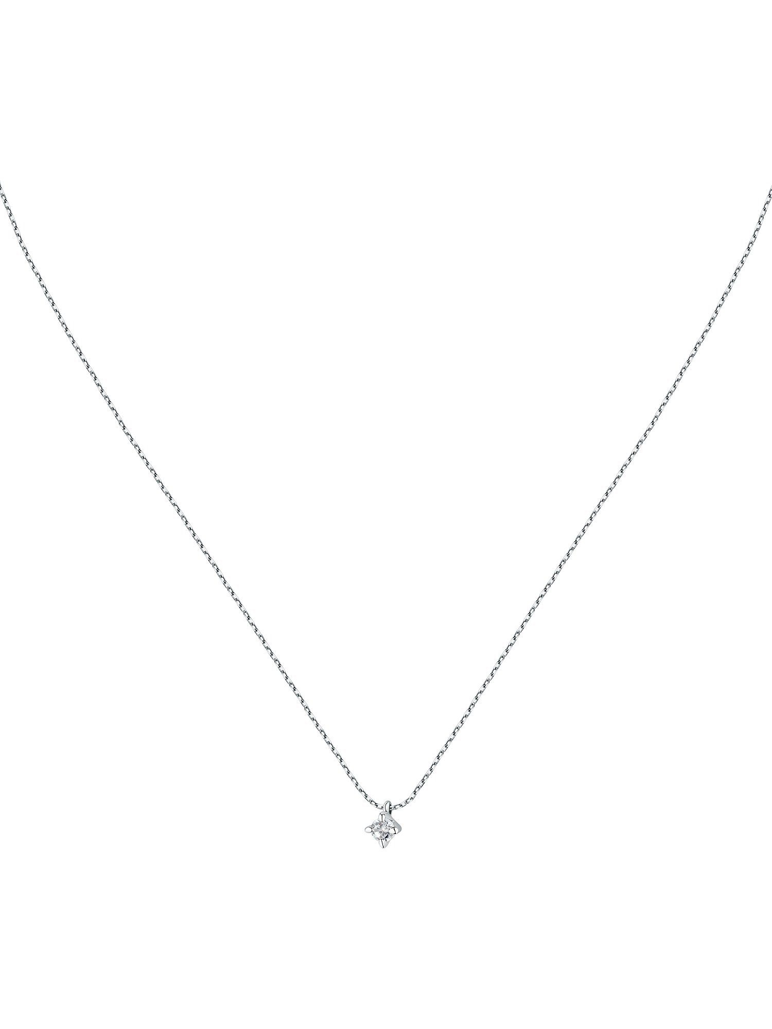 Goldkette Live Diamond Damen-Kette 1 Diamant, Lab Grown