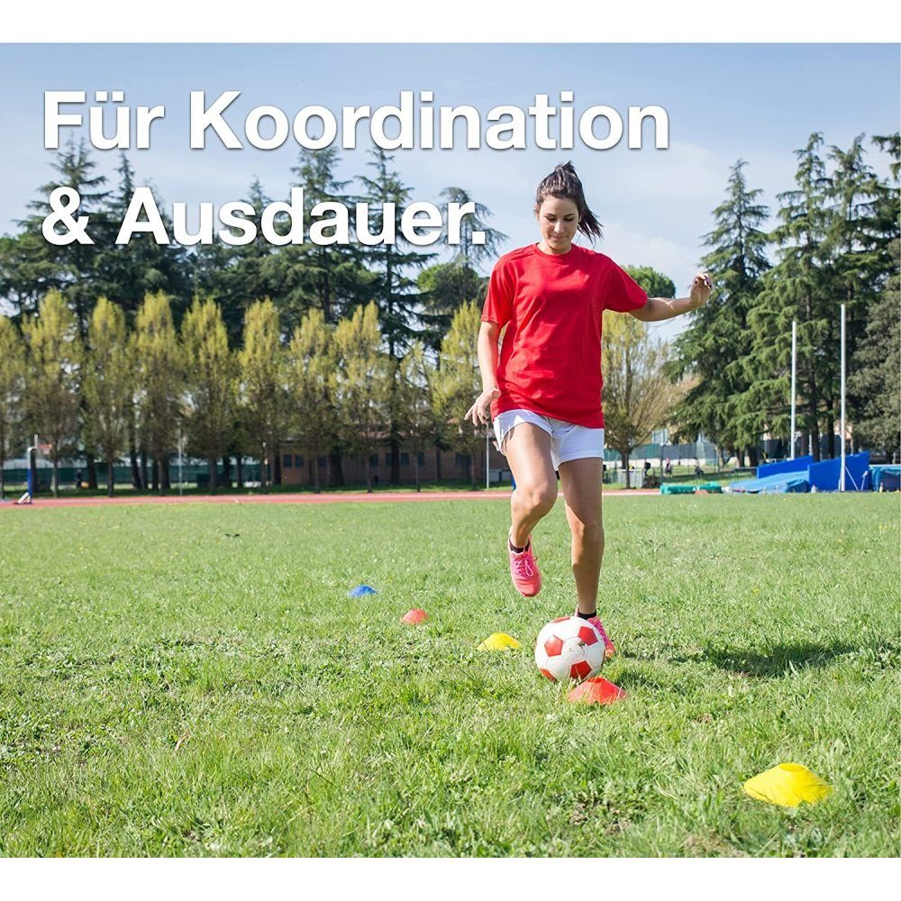 Jormftte Fußballtor rorgelbblaugrünorange Fussball Markierungsteller,Trainingskegel