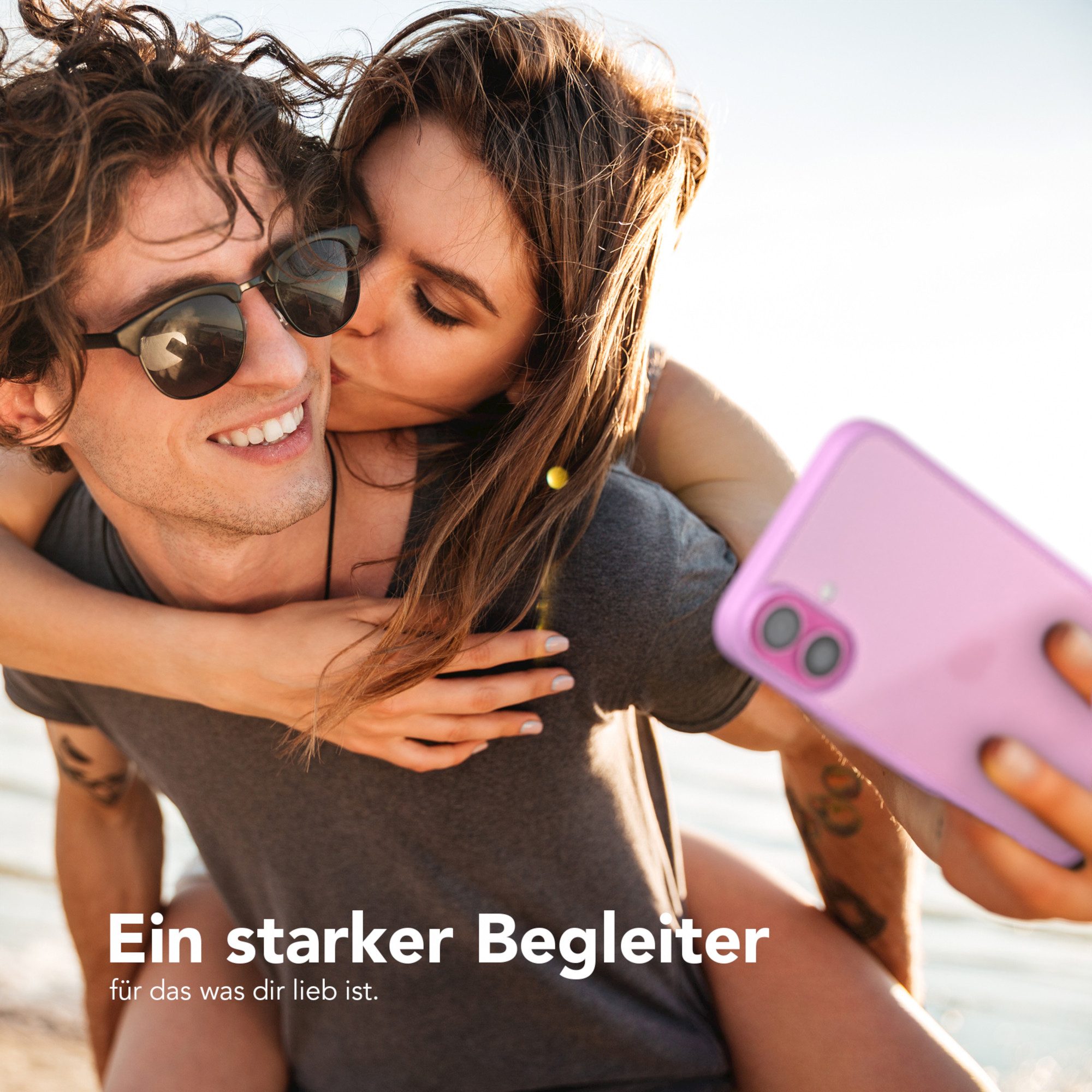 EAZY CASE Handyhülle Bumper Case für Apple iPhone 16 Plus 6,7 Zoll, Handyhülle Dünn mit Kameraschutz Hybrid Handyhülle stoßfest Helllila