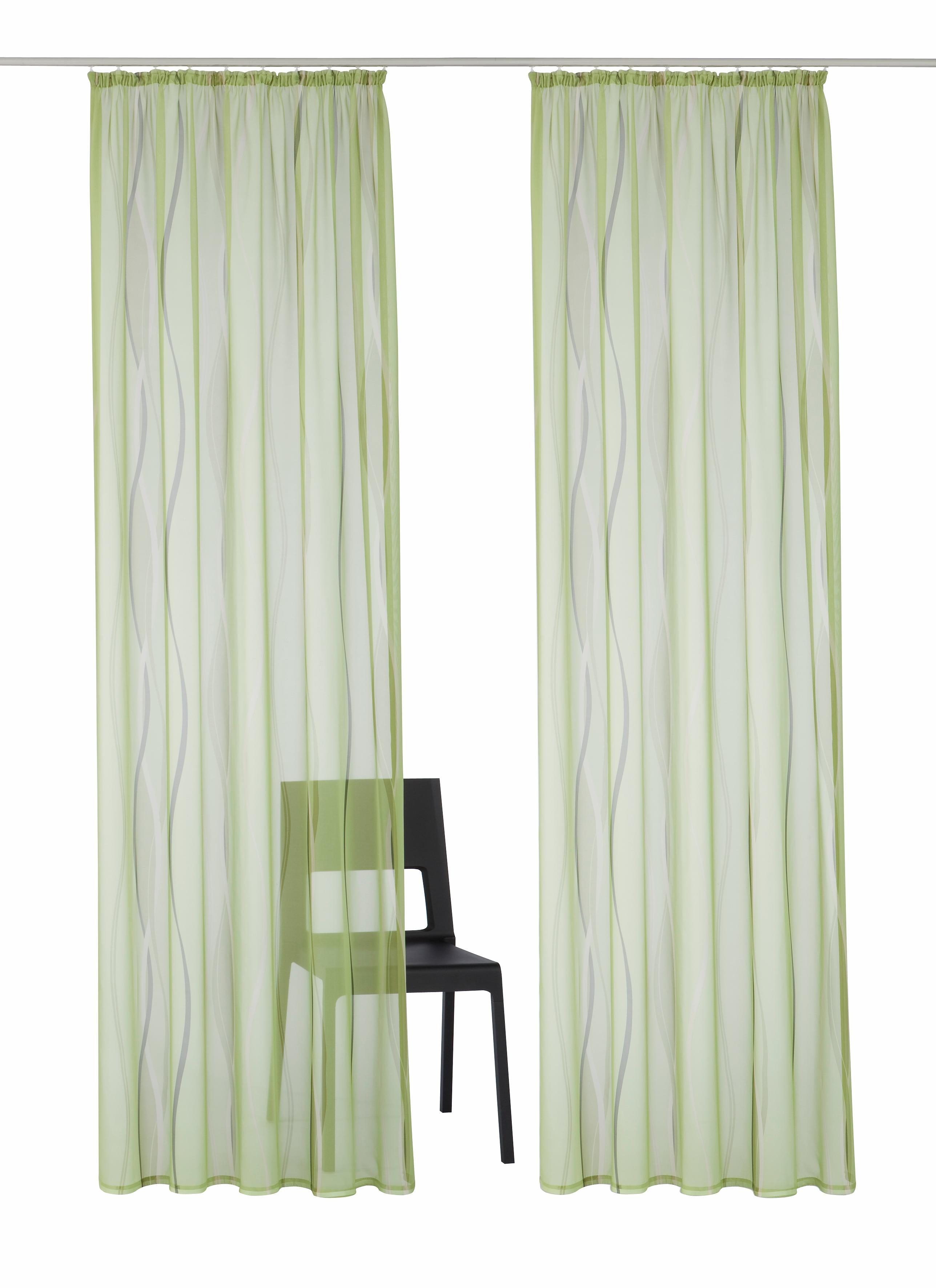my home Gardine Dimona (2 St), Kräuselband, transparent, Voile, 2er-Set, tr günstig online kaufen