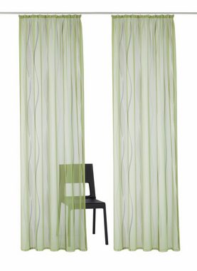 Gardine Dimona, my home, Kräuselband (2 St), transparent, Voile, 2er-Set, transparent, Voile, Polyester