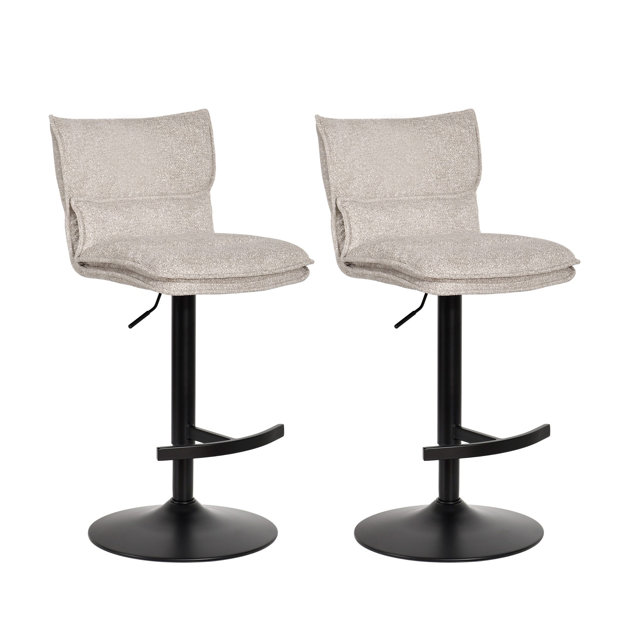 Duhome Barhocker (5501A1), 2er Set, Barstuhl Drehbar aus Bouclé