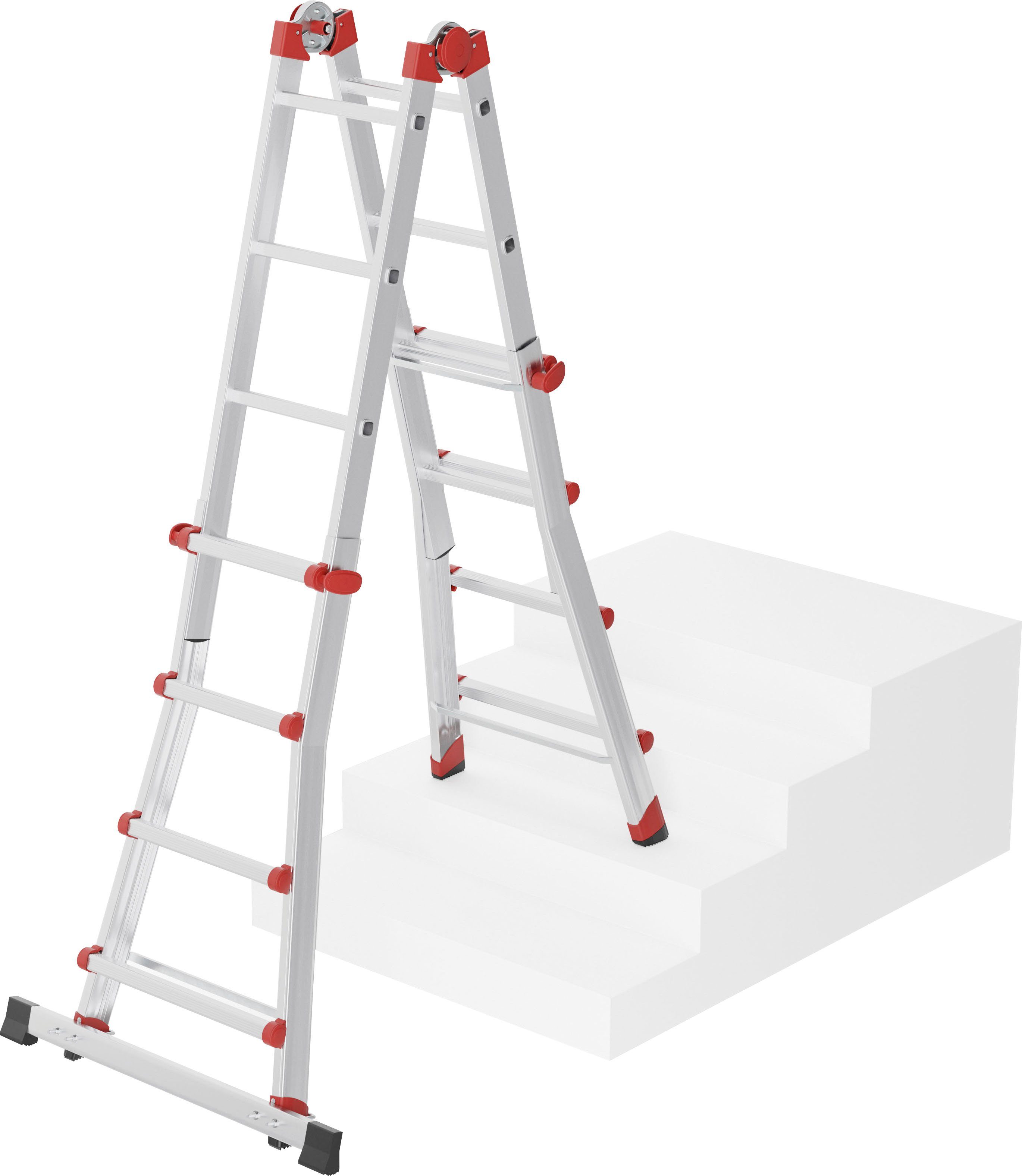 Hailo Vielzweckleiter M80, Aluminium, 4x4 Sprossen günstig online kaufen